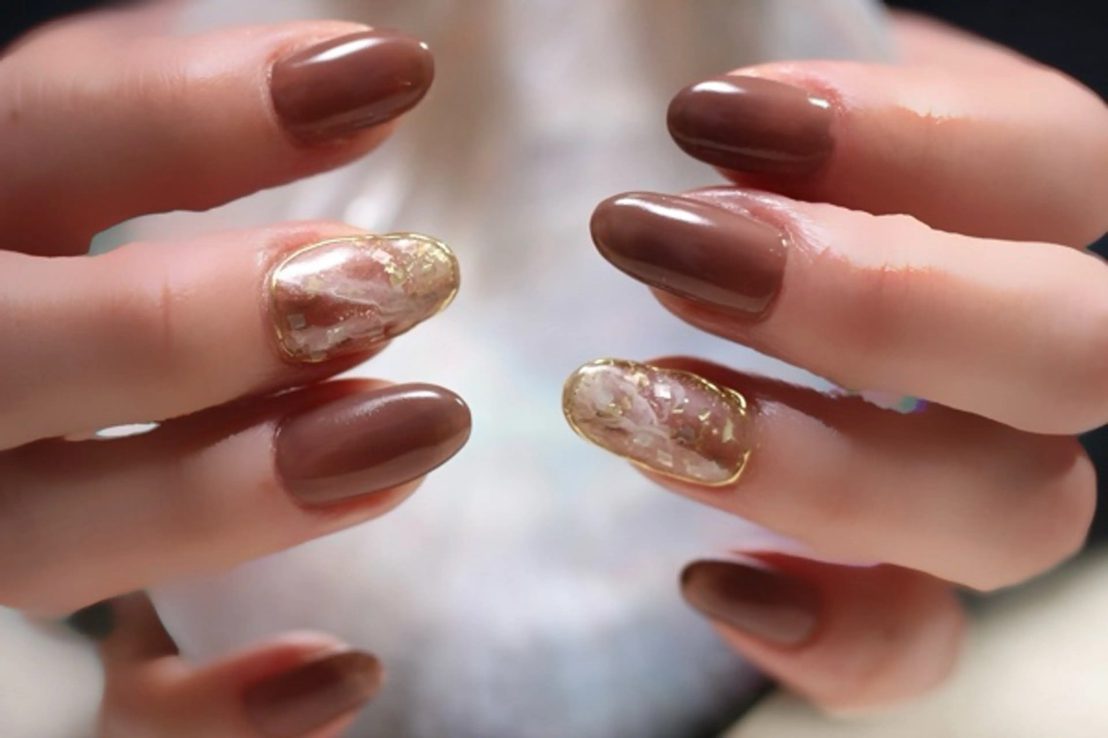 ネイル アートネイル ジェルネイル 大理石ネイル(マーブル) ママリンド　志村坂上店所属・しみ えんのネイルデザイン