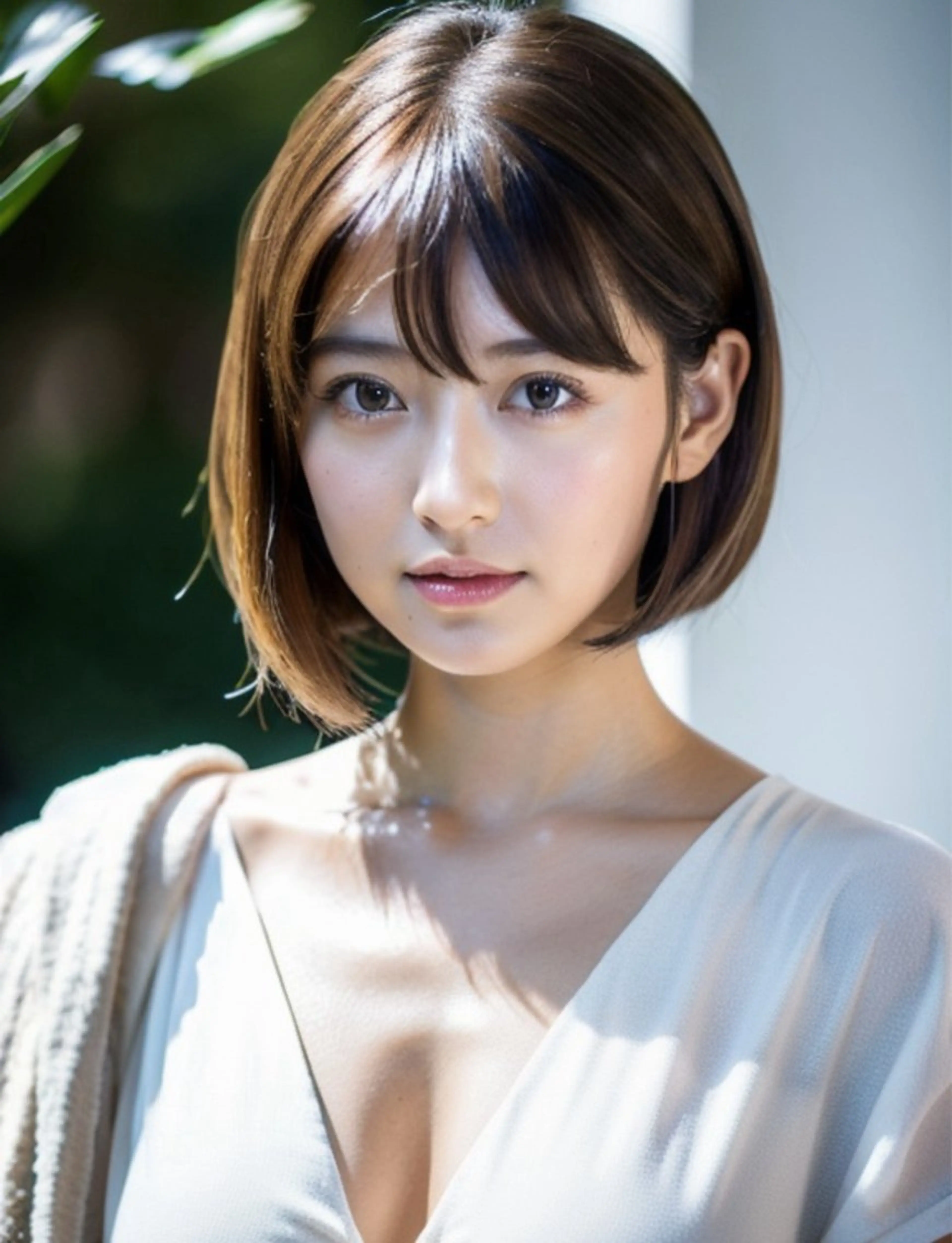 ショート カット ヘアカラー ミルクティーベージュ 山本勝志のヘアスタイル