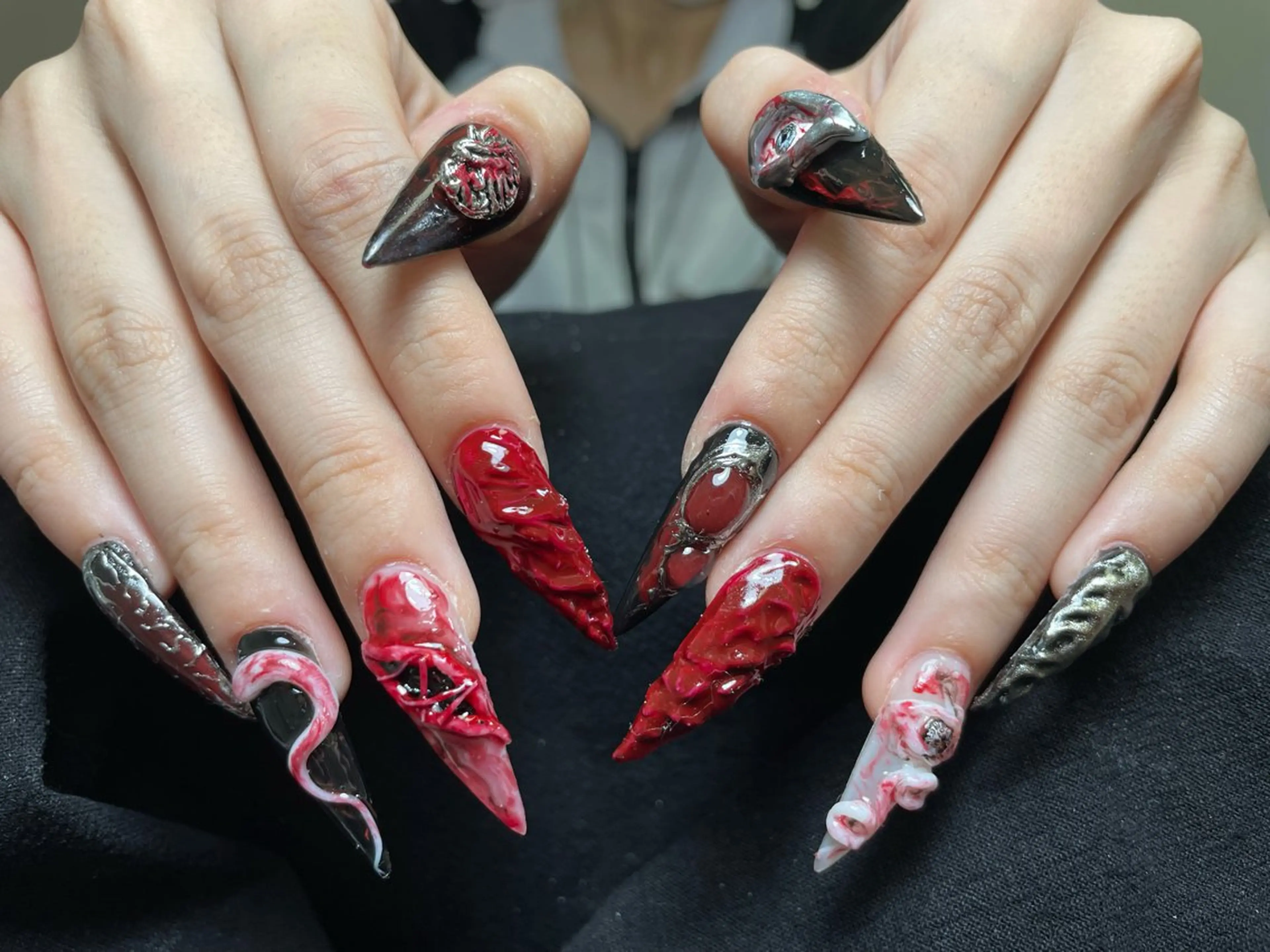 ネイル 成人式 ジェルネイル ネイルチップ ハンドネイル MoMoA Nail ネイル長さ出し専門店のネイルデザイン