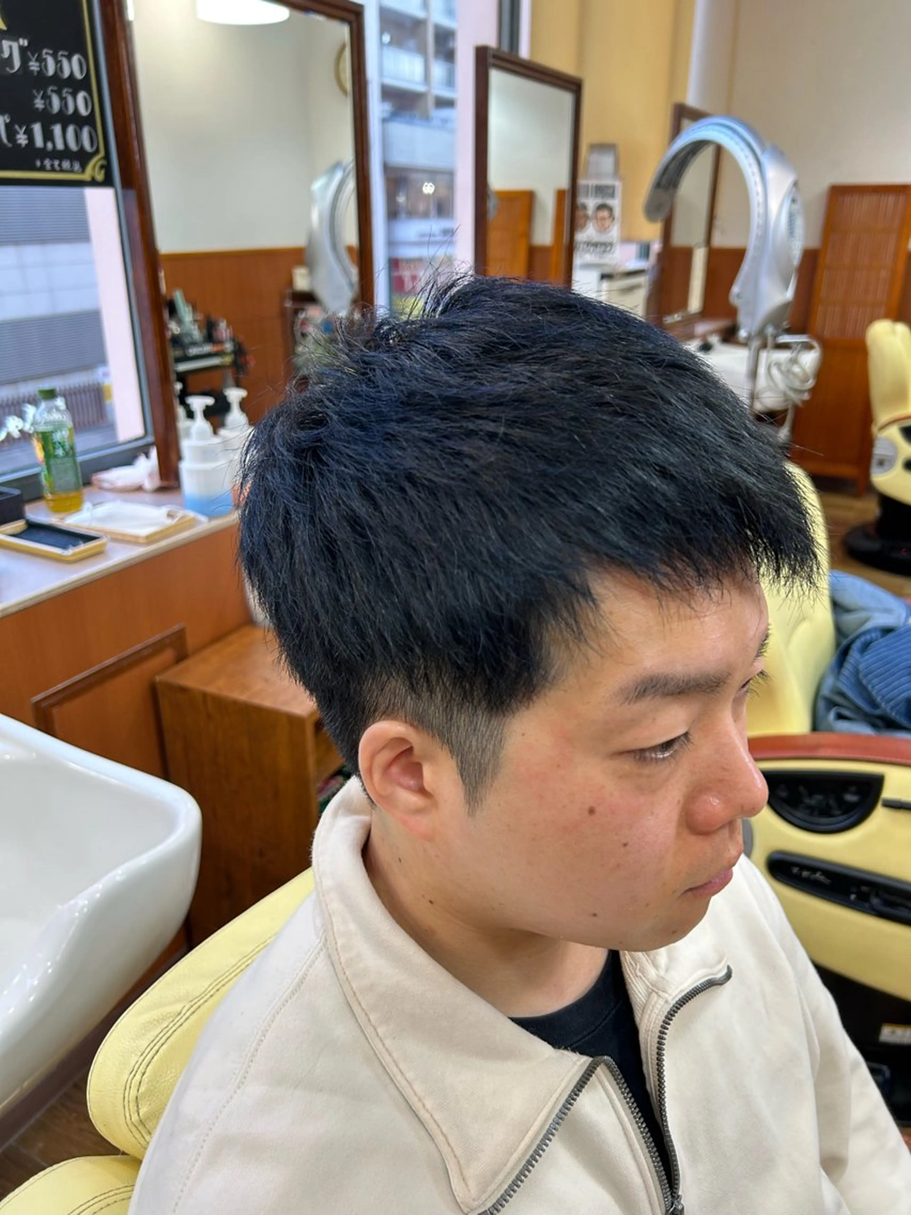 カラー 黒髪 ブルーカラー ブルーブラック 佐藤 愛弥のヘアスタイル