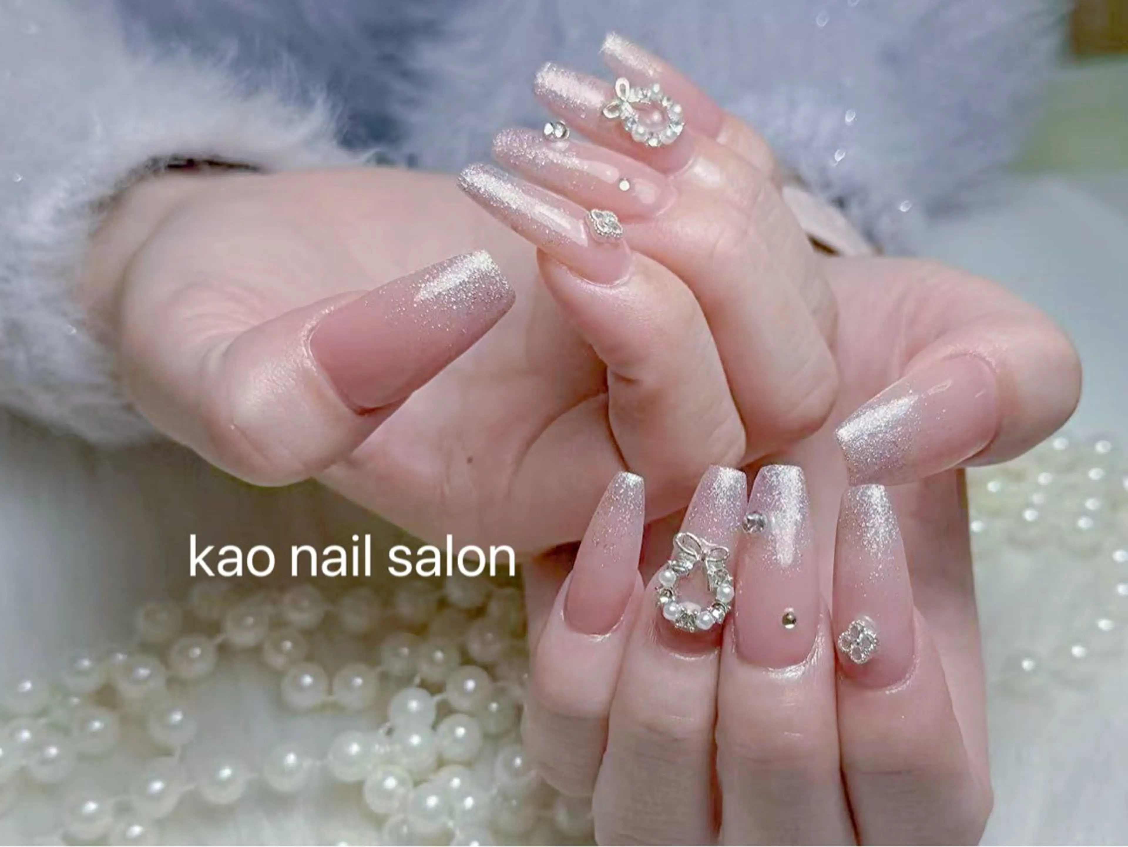 ネイル ハンドネイル kao nail マグネット/長さだしのネイルデザイン