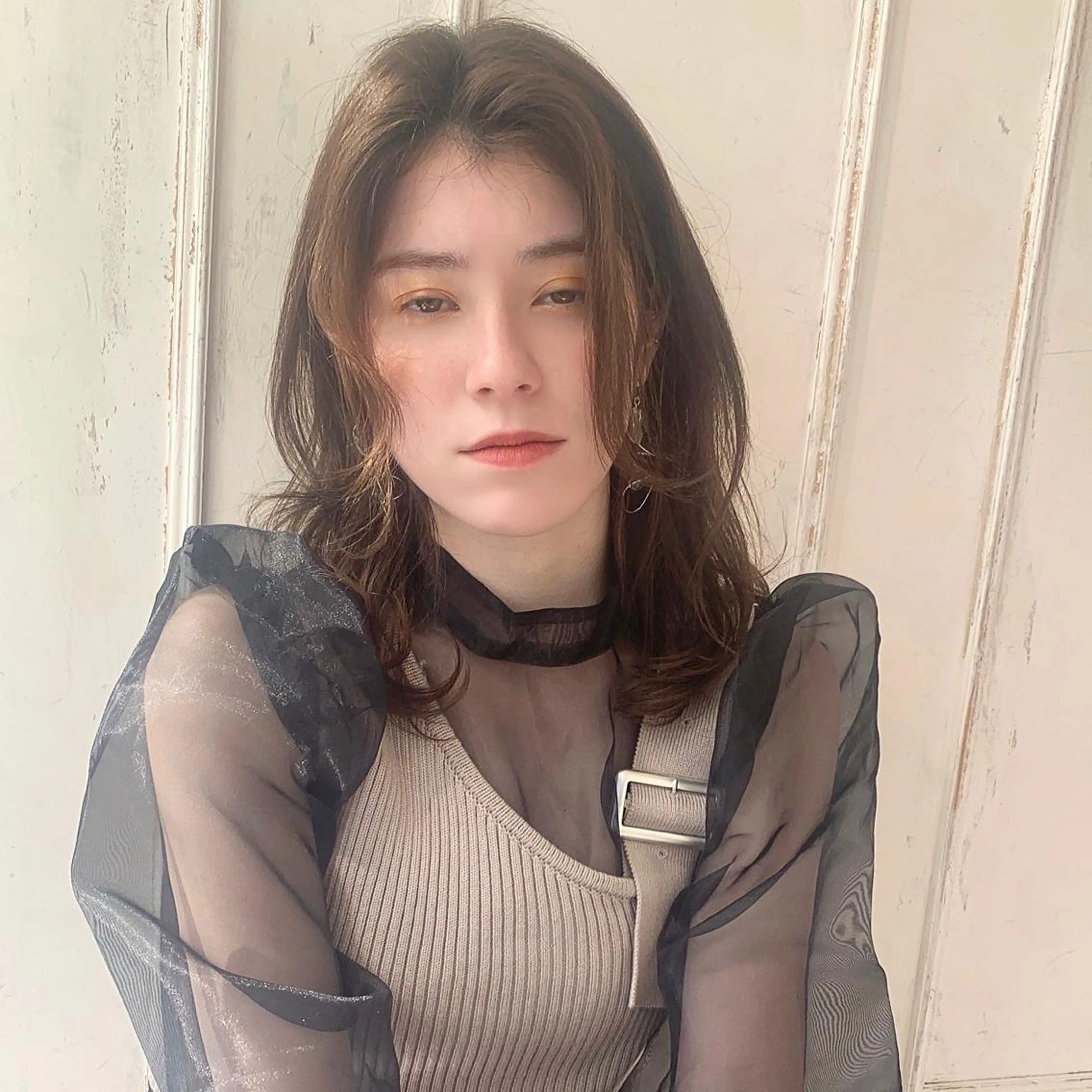 ミディアム カラー ベージュカラー Sana / 韓国ヘア / カラーのヘアスタイル