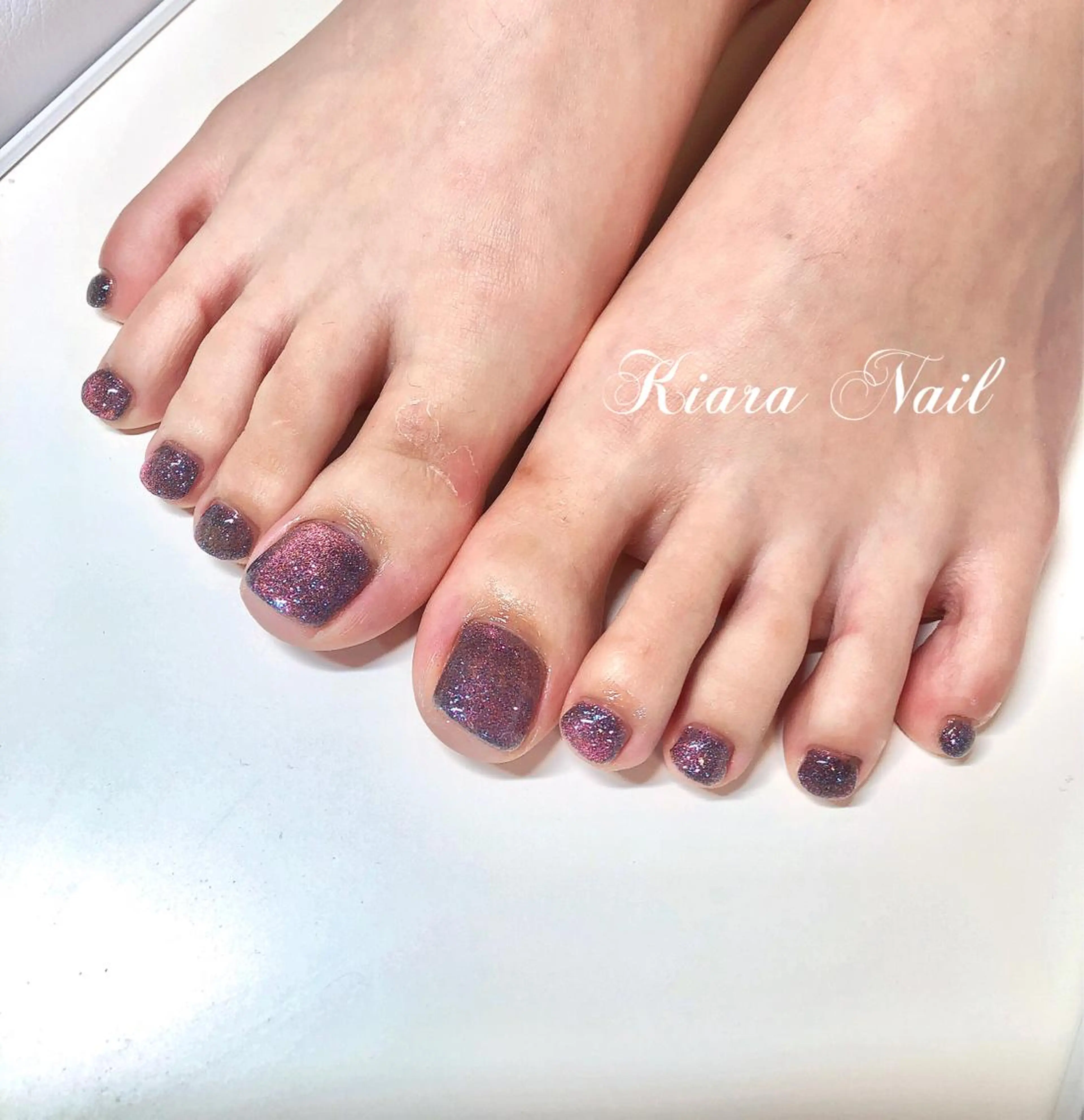 ネイル フラッシュネイル フットネイル マグネットネイル 🍭Kiara Nail🍭のネイルデザイン