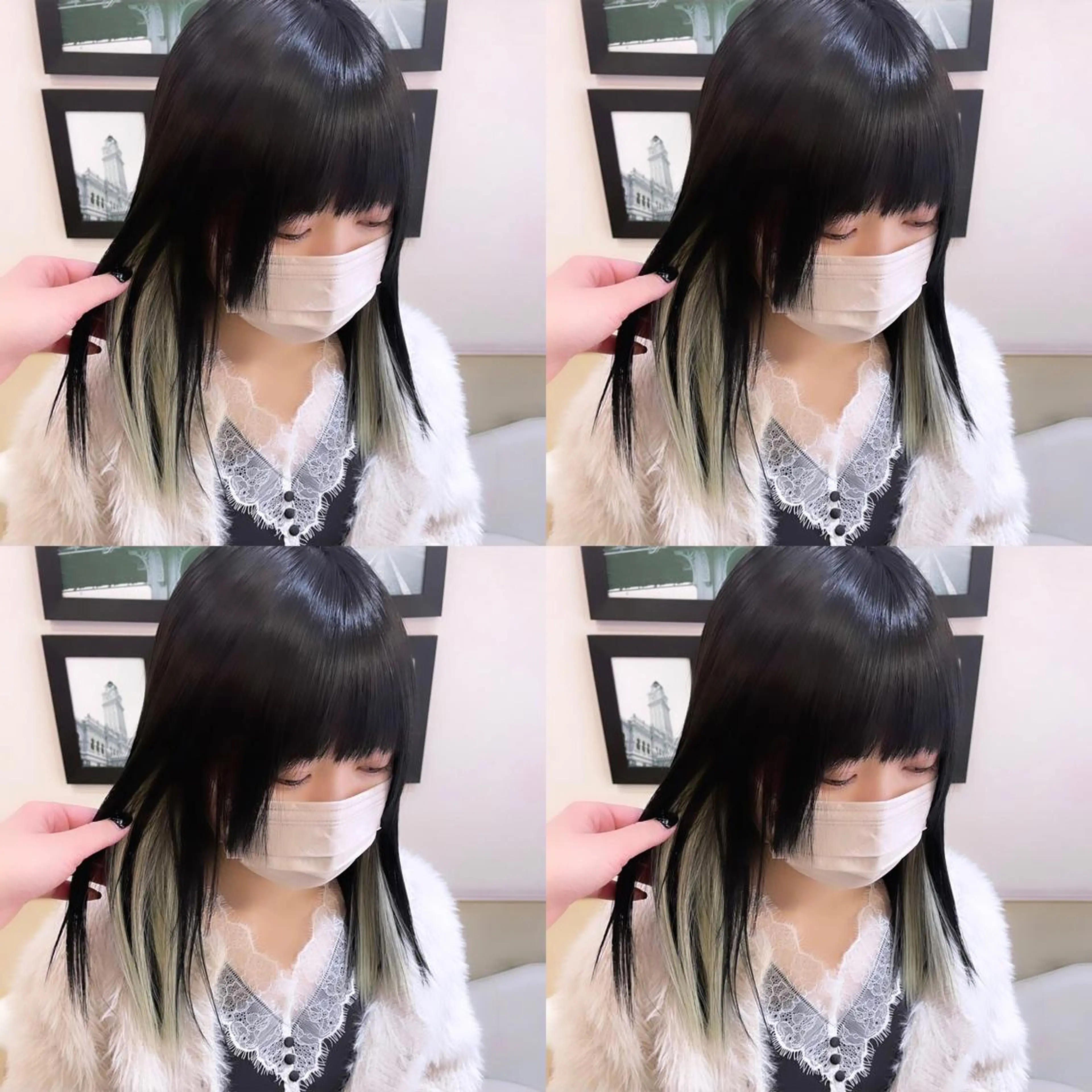 セミロング カラー シールエクステ イヤリングカラー エクステ 🌟トップデザイナー 高橋🌟のヘアスタイル