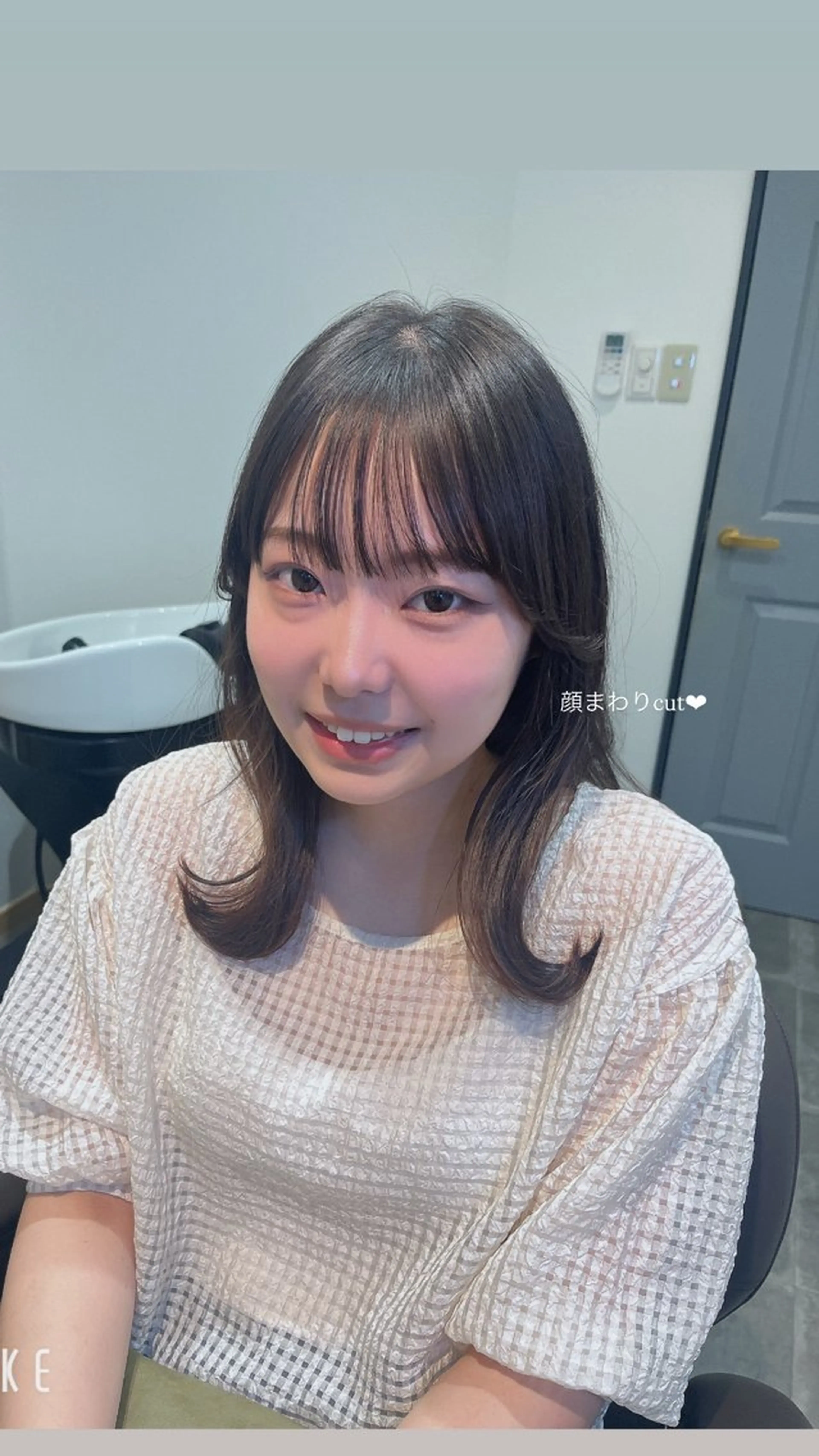 ミディアム カット 緒方 つばさのヘアスタイル