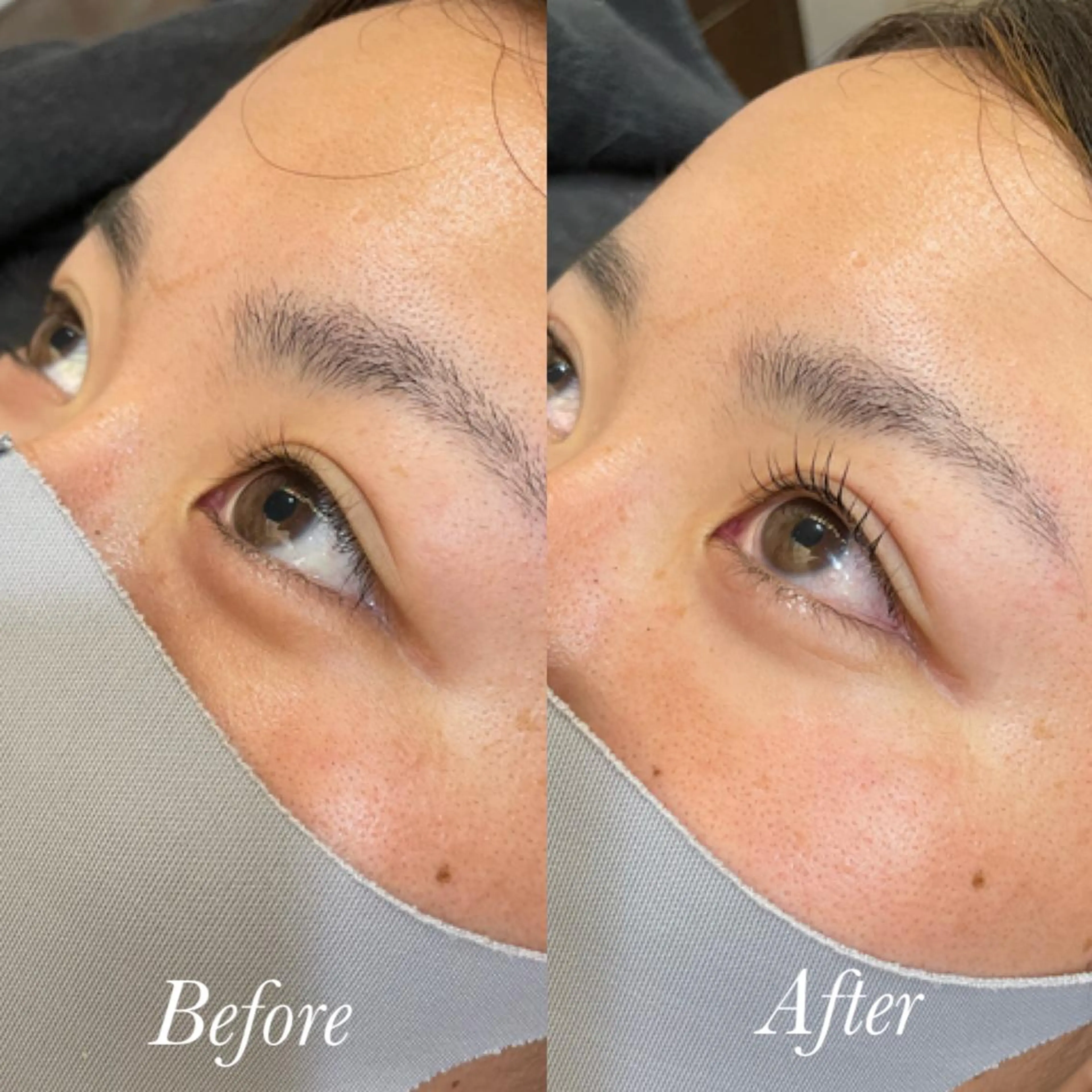 マツエク・マツパ パリジェンヌラッシュリフト aya/小顔レイヤー /柔らかカラーのヘアスタイル