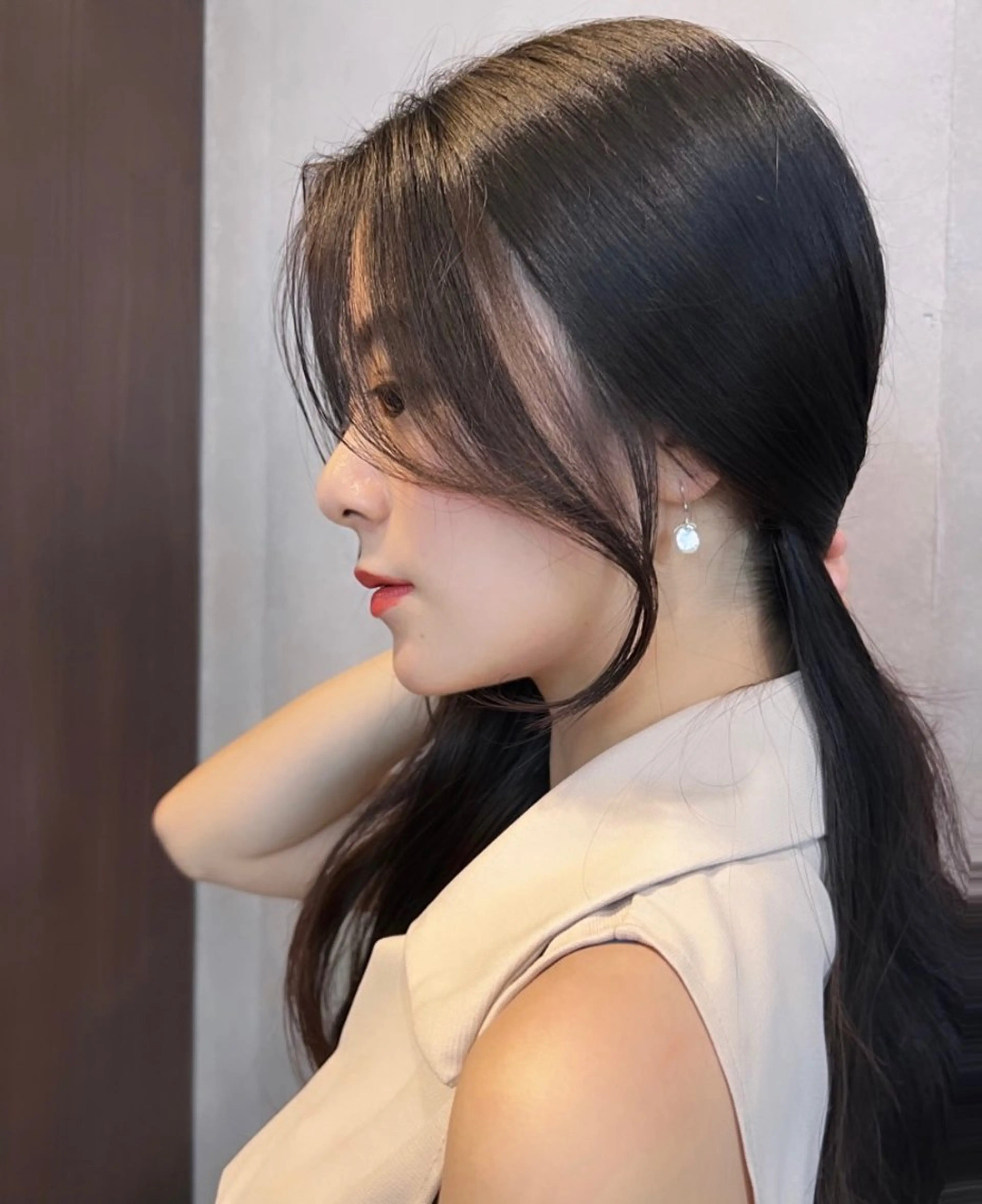 ロング カラー カット ヘアカラー トリートメント レイヤーカット /透明感/千葉怜寿のヘアスタイル