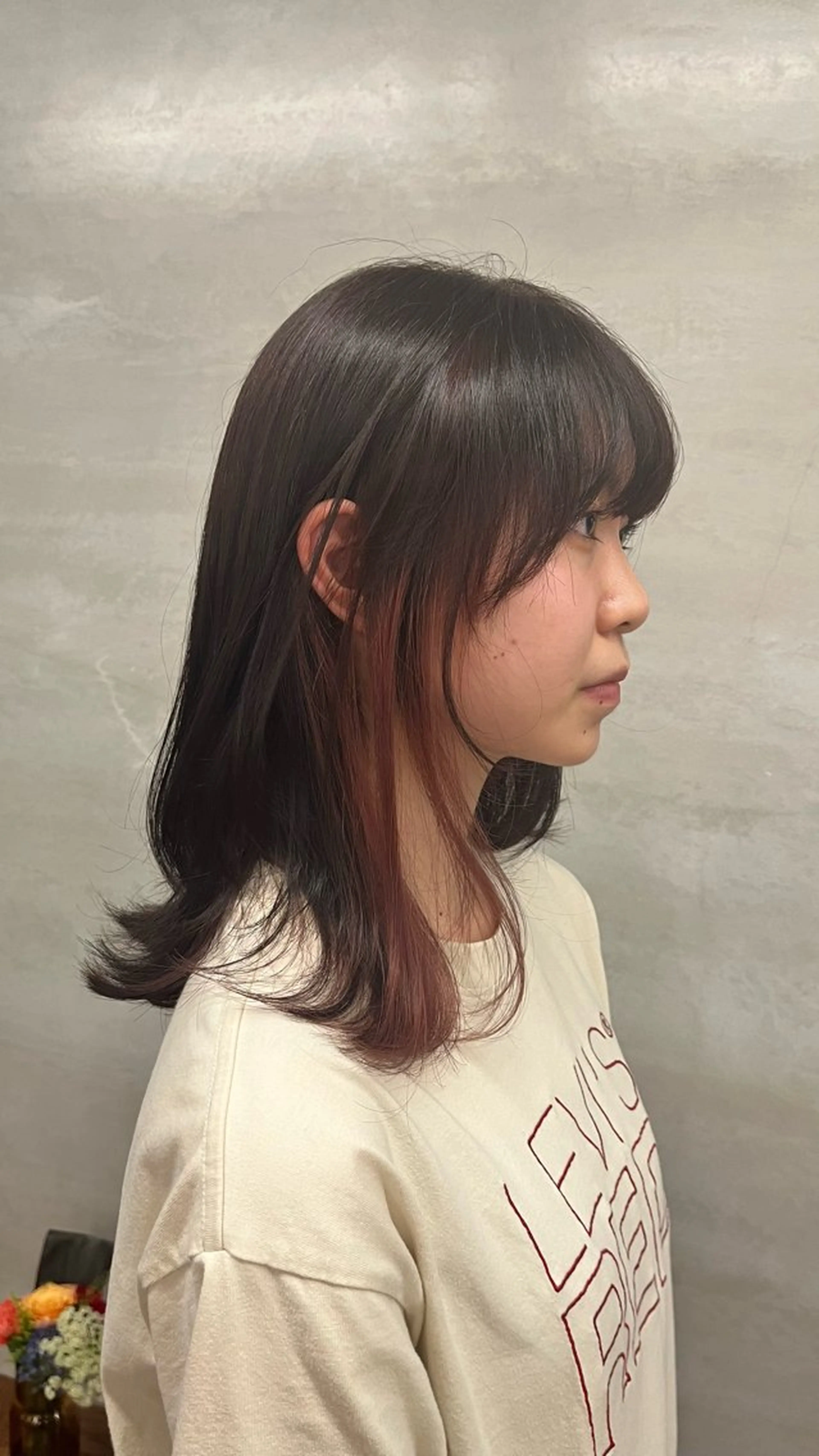 ミディアム カラー nalu.所属・前山 七海のヘアスタイル