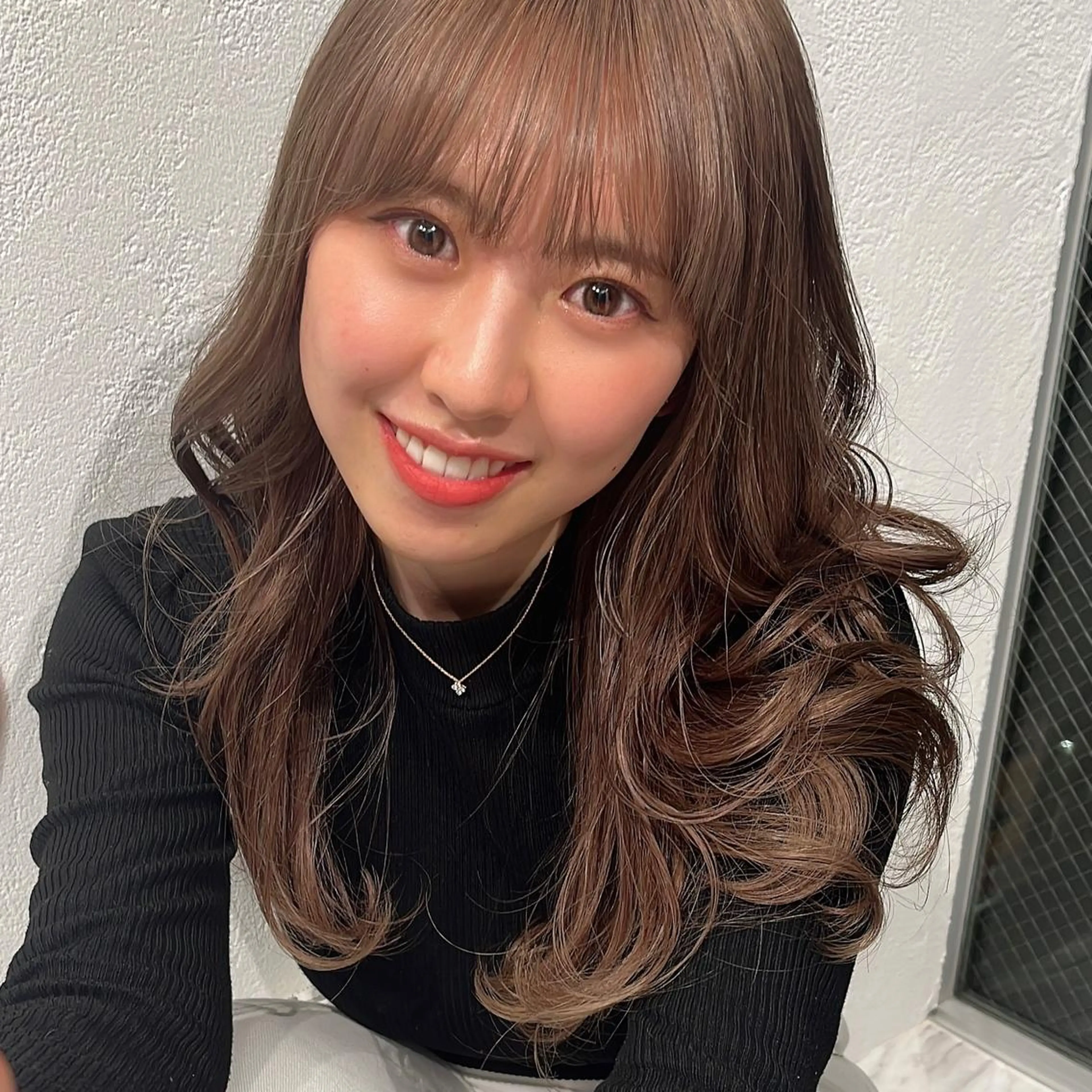 ロング カラー ベージュカラー ミルクティーベージュ ピンクカラー カット ヘアカラー トリートメント インナーカラー/レイ ヤーカット♡/マキシのヘアスタイル