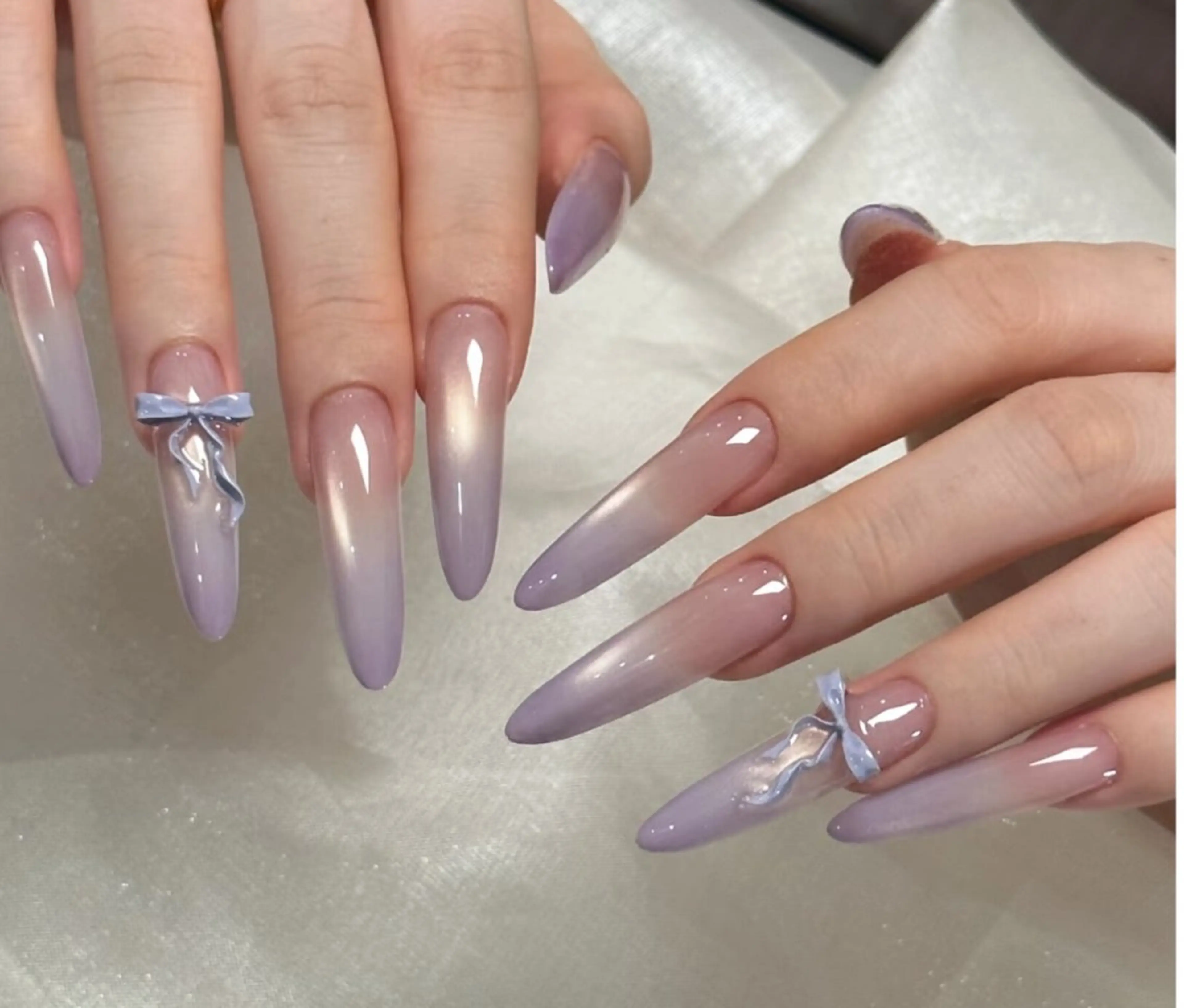 ネイル アートネイル オーロラネイル チークネイル フレンチネイル ガラスフレンチ 🎀🎀YooLi Nail Salonのネイルデザイン
