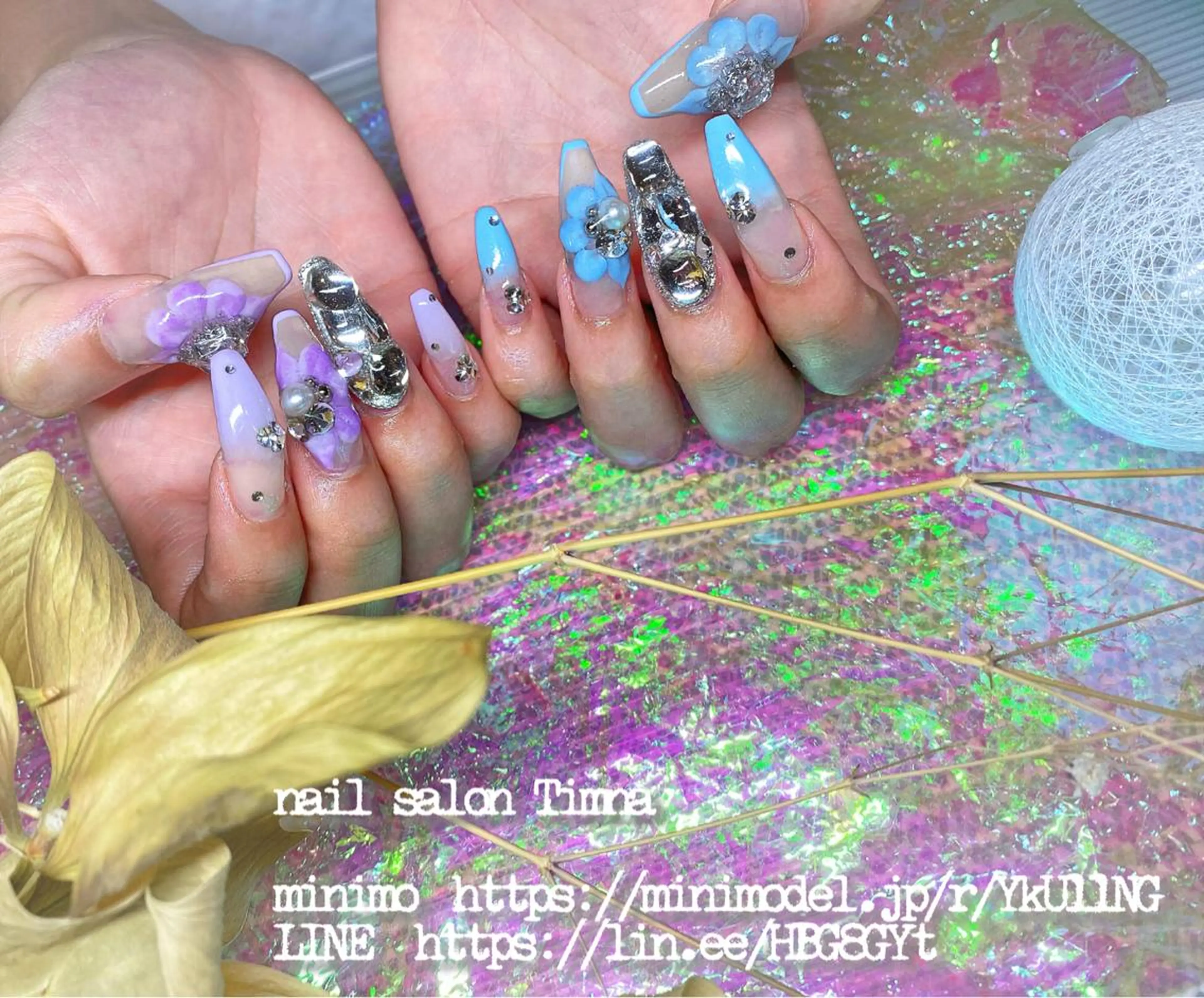 ロング NAILSALON 🍔Timna🍟のネイルデザイン