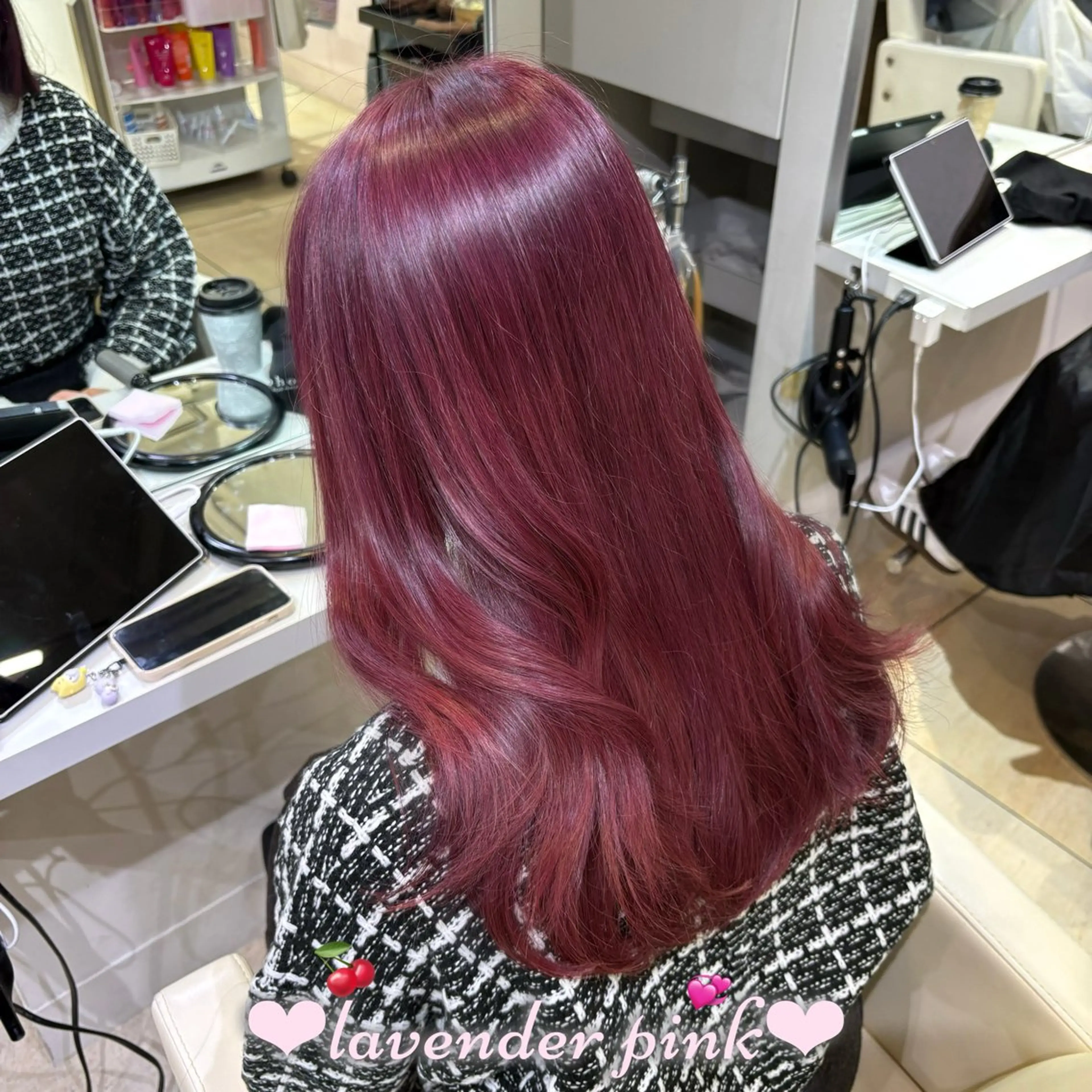 ロング カラー ブリーチ 透明感カラー ラベンダーカラー ラベンダーピンク ピンクカラー ヘアカラー トリートメント 新宿/透明感カラー /韓国ヘアKANA♡のヘアスタイル