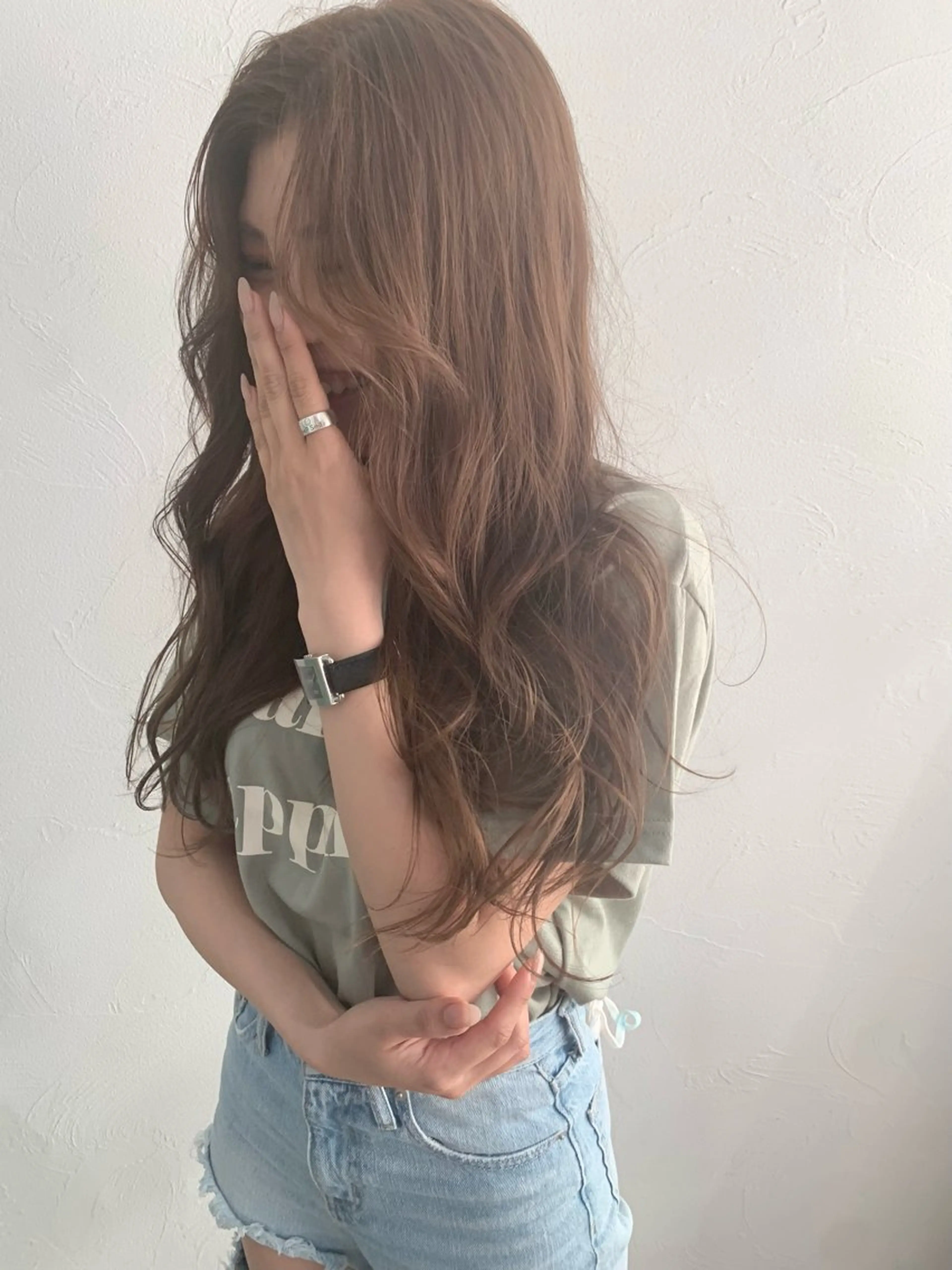 ロング カラー ベージュカラー ブリーチ ブラウンカラー ブラウンベージュ 透明感カラー ♡田口 結彩♡のヘアスタイル