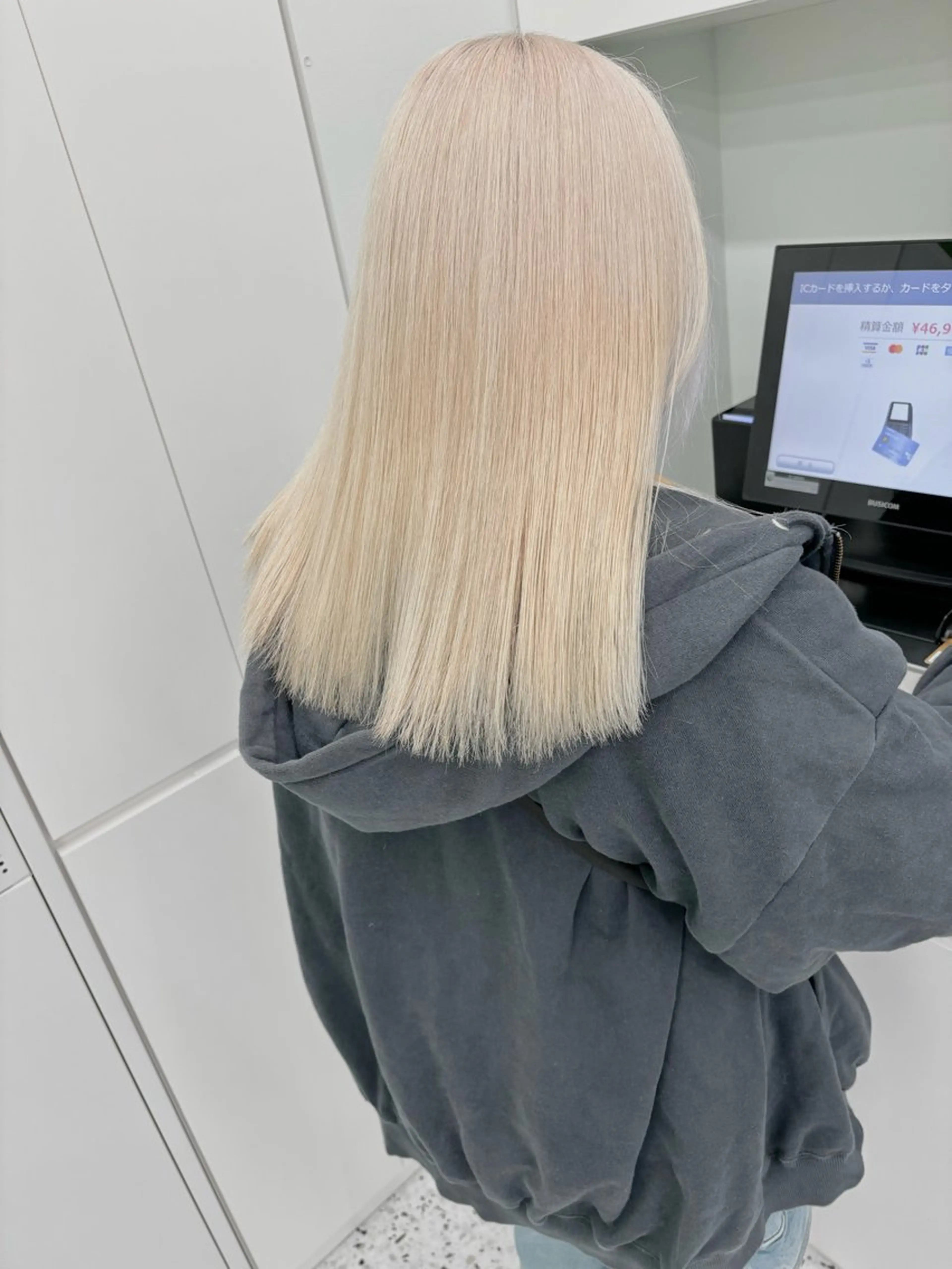 ブリーチしててもできる安全な縮毛矯正の写真