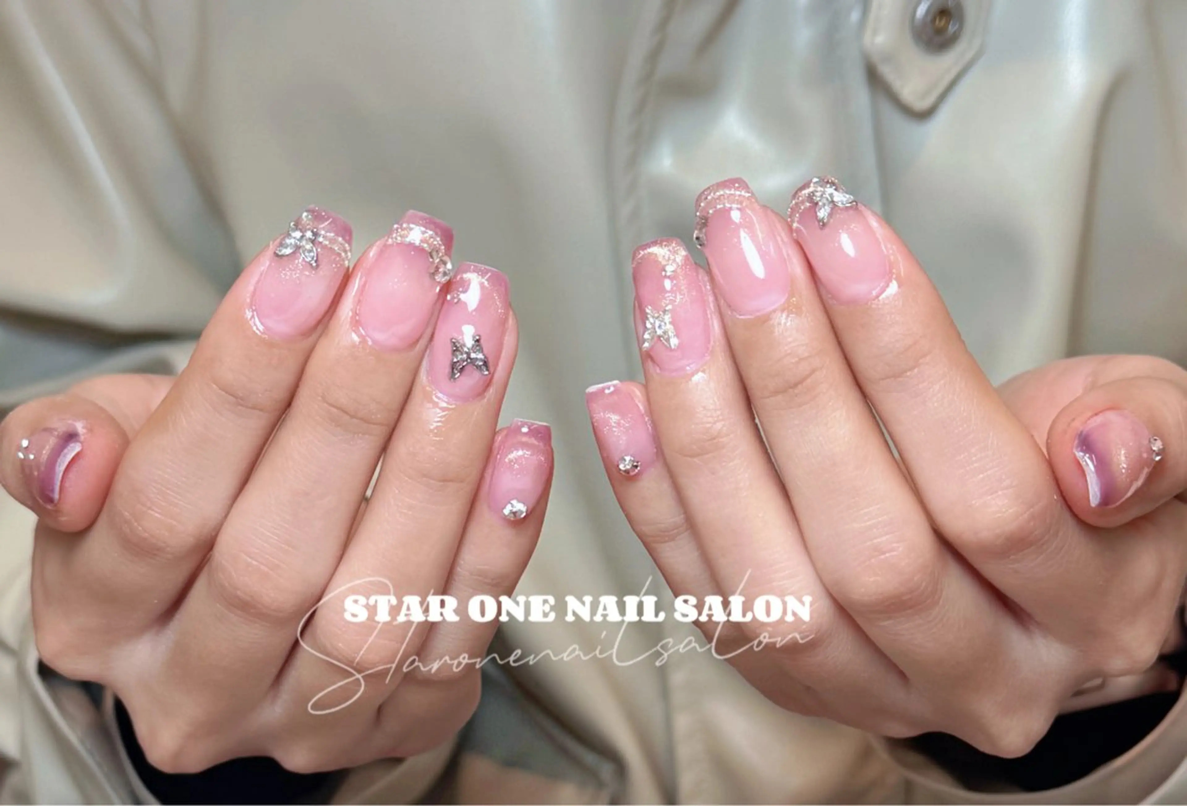 ネイル ハンドネイル 星 あみのネイルデザイン