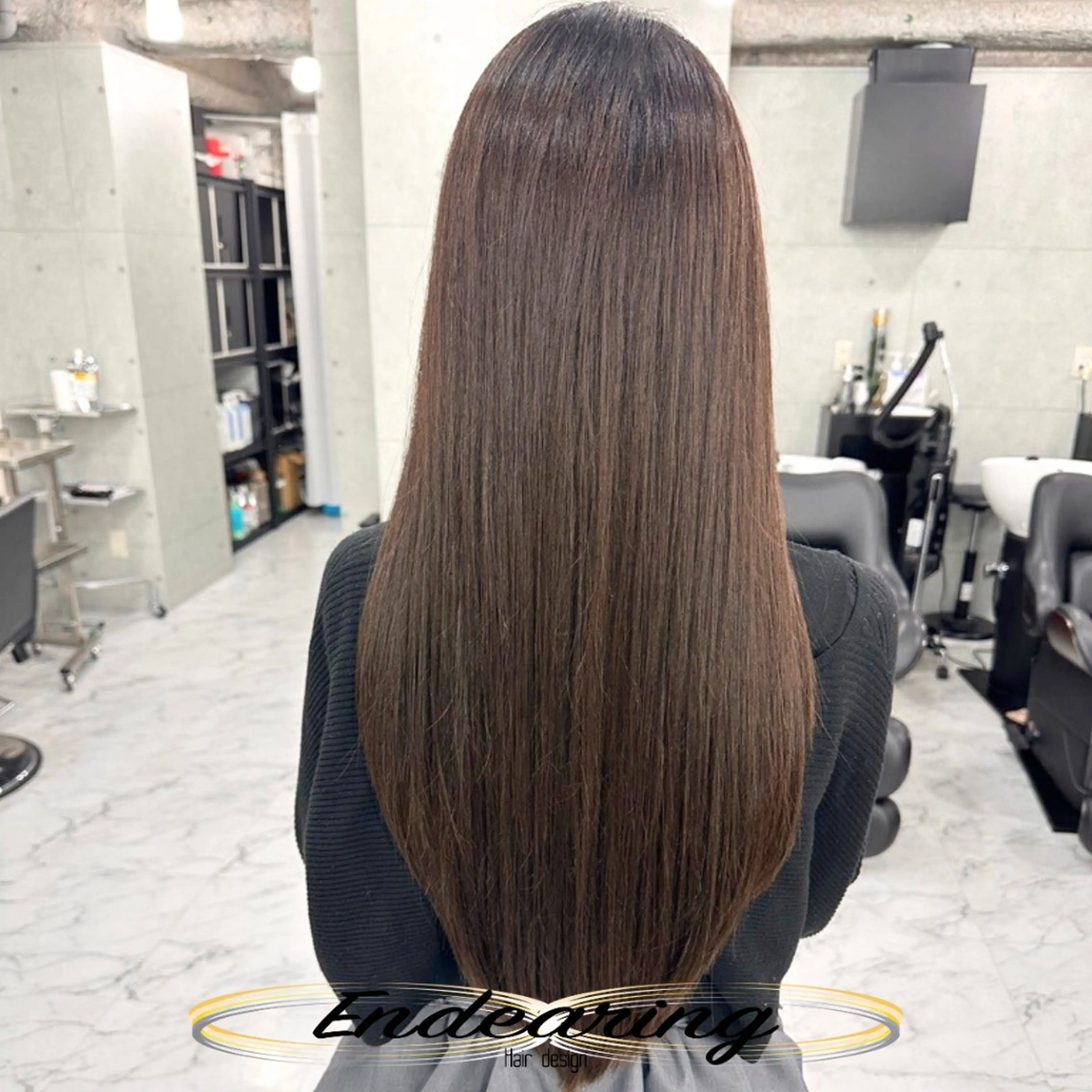 ロング レイヤーカット ロング カット トリートメント Endearing 銀座/レイヤーカットのヘアスタイル