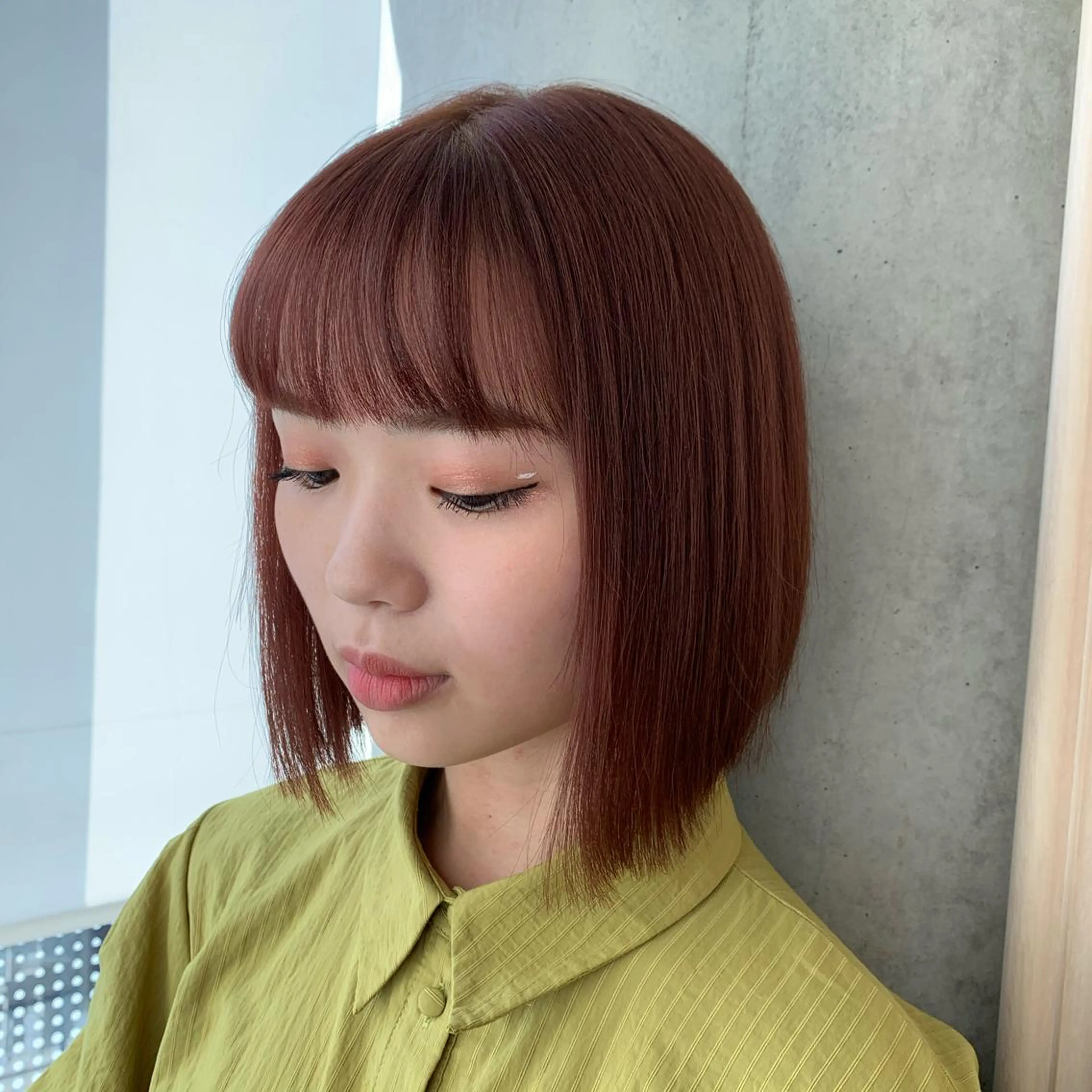 ミディアム カラー カット ヘアカラー トリートメント サソウ ユリエ🥥のヘアスタイル