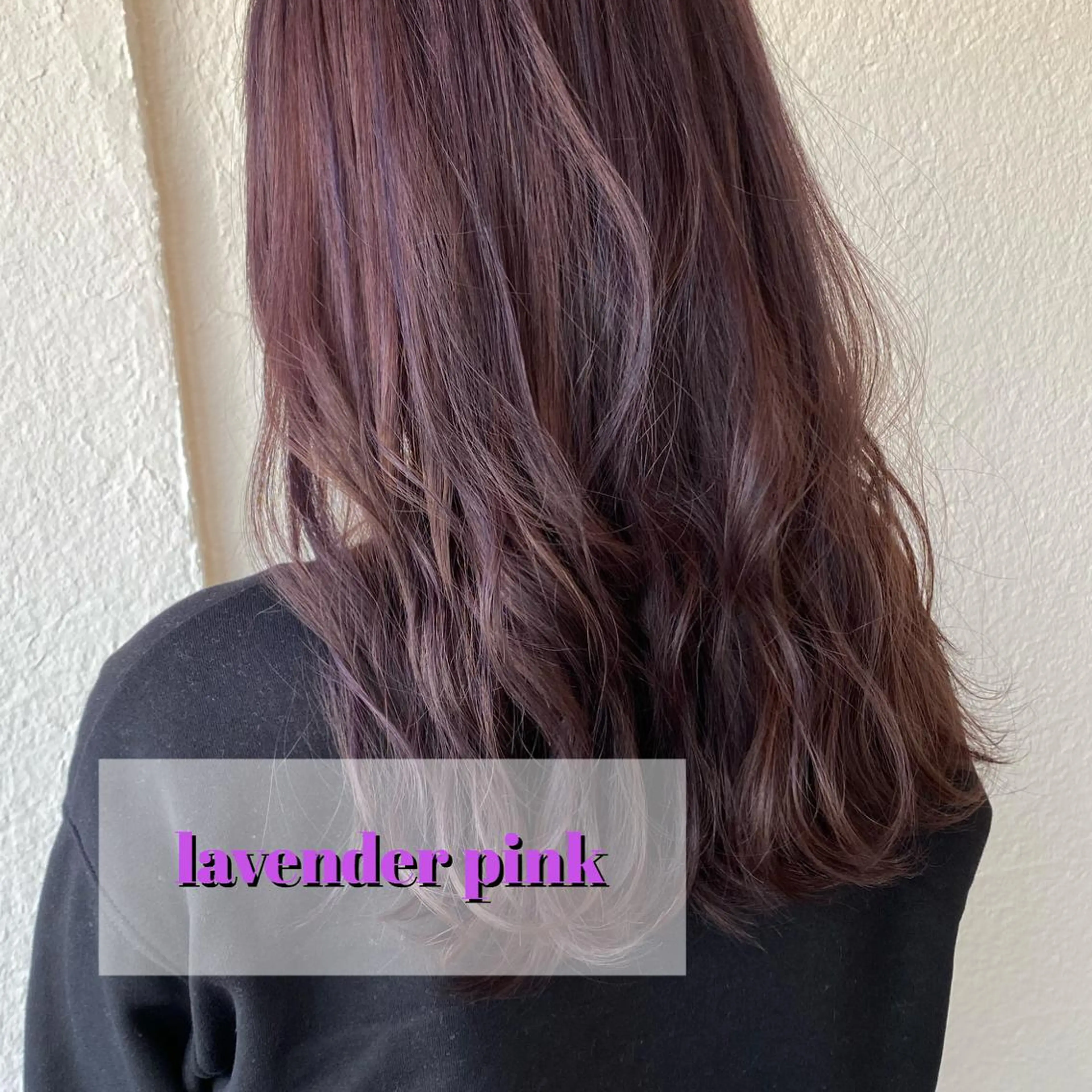 セミロング カラー ラベンダーカラー ラベンダーピンク ピンクカラー ヘアカラー 入江 志穂のヘアスタイル