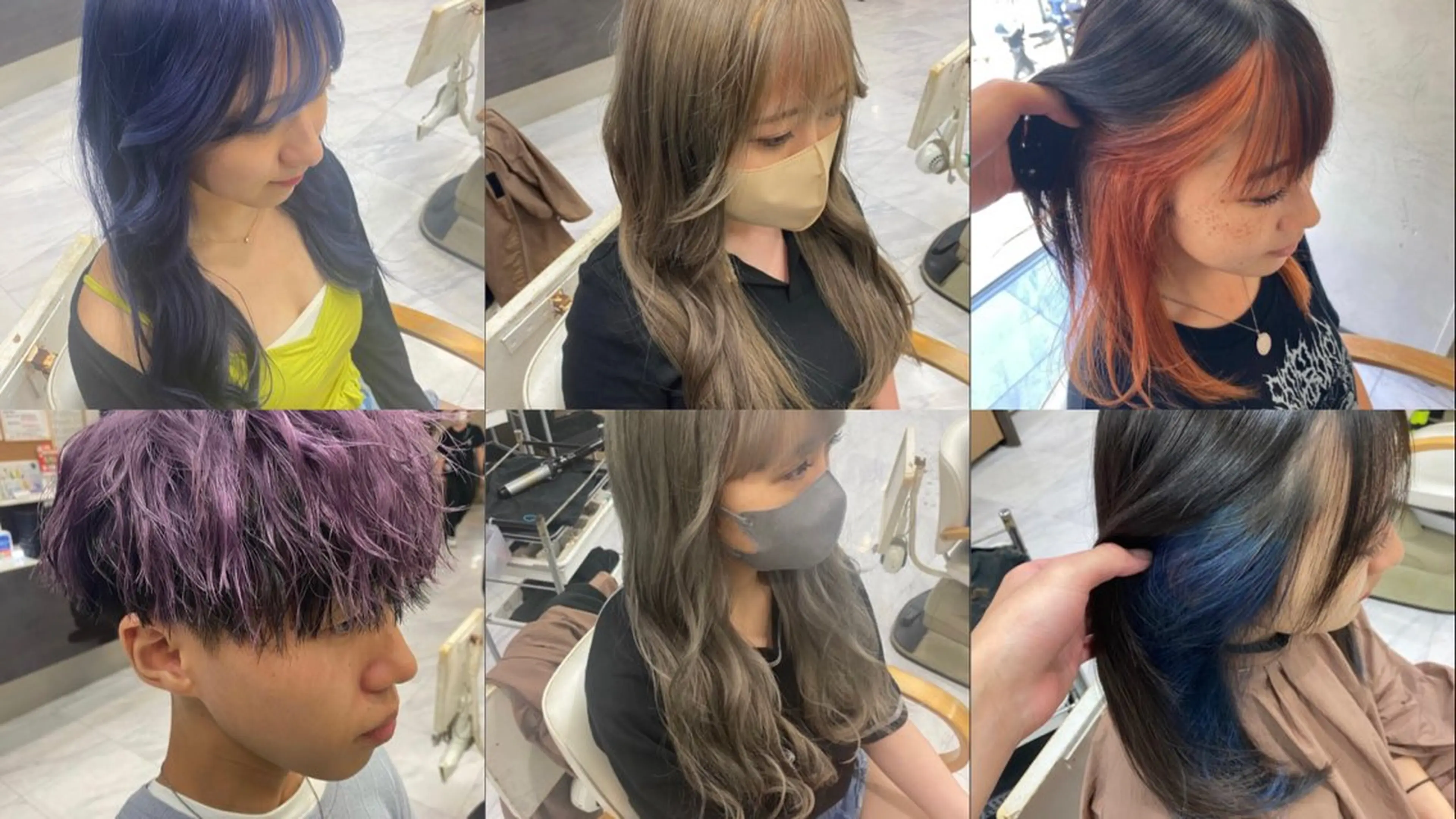 ロング カラー ヘアアレンジ メンズ メンズブリーチ メンズハイトーン メンズインナーカラー メンズ韓国風 ブリーチ 目黒 碧人のヘアスタイル