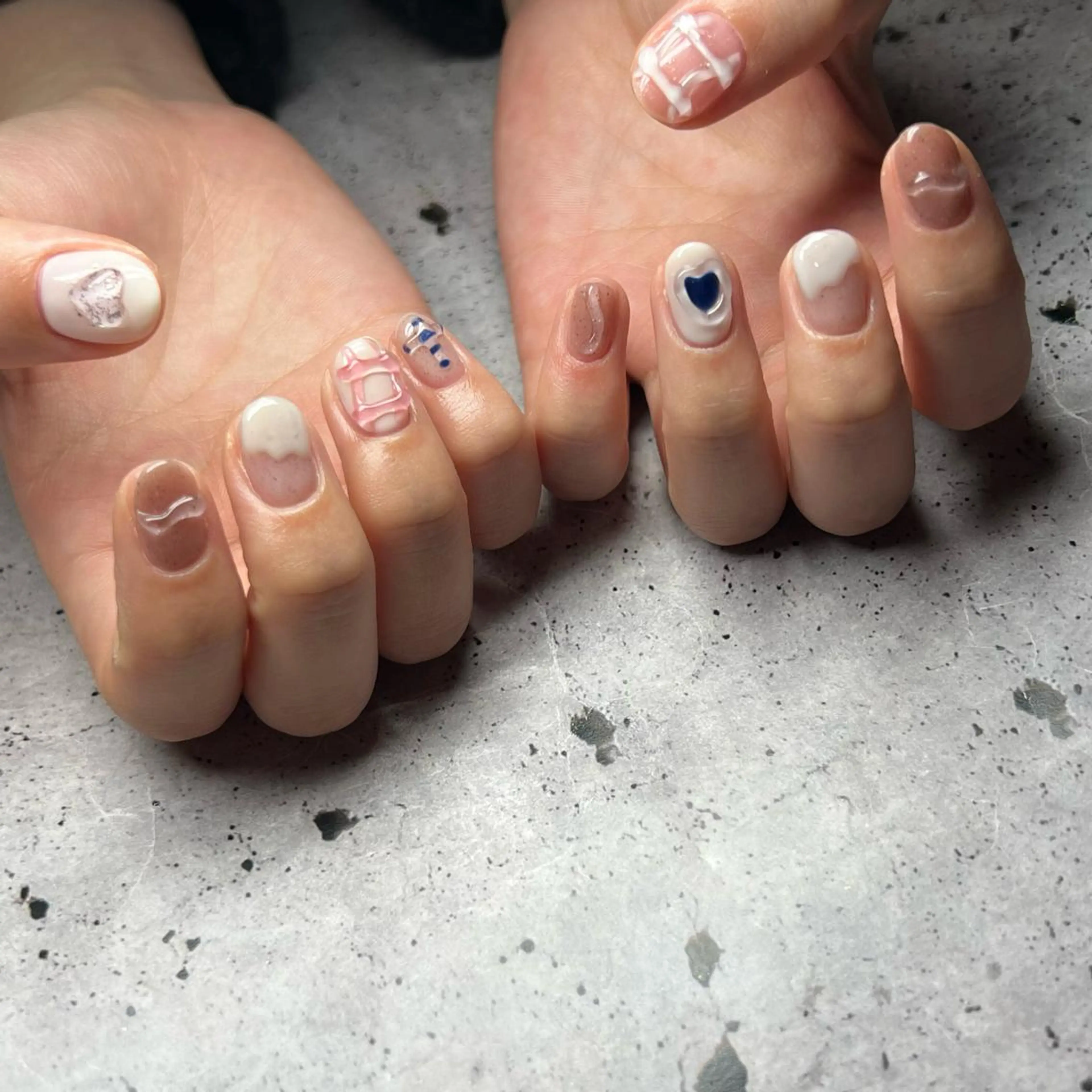 ネイル アートネイル ハート ハンドネイル 𝐫𝐚𝐢 𝐧𝐚𝐢𝐥のネイルデザイン