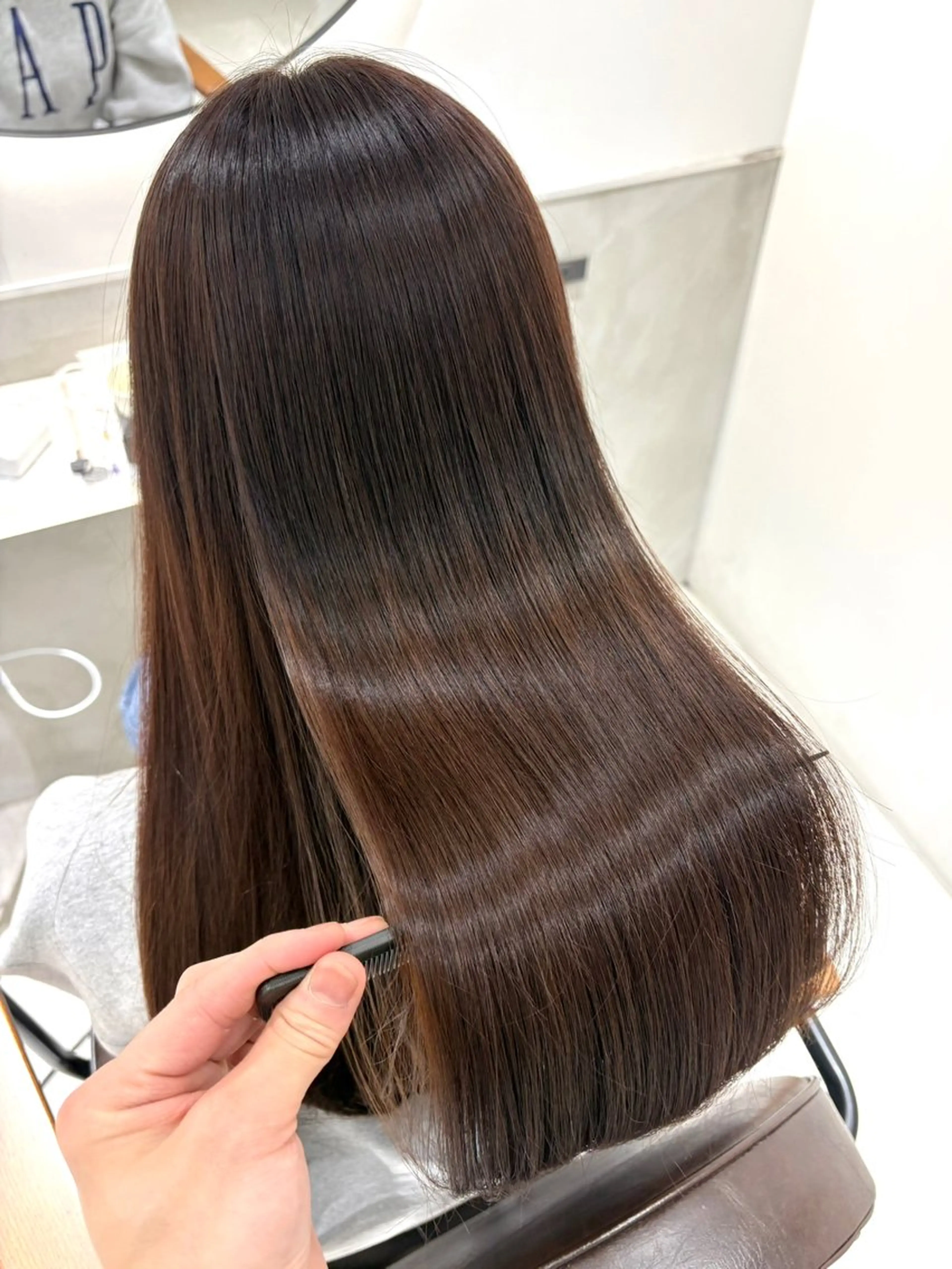 ロング カラー 透明感カラー 髪質改善 トリートメント ヘアカラー トリートメント 銀座No.1髪質改善 縮毛矯正/本木のヘアスタイル