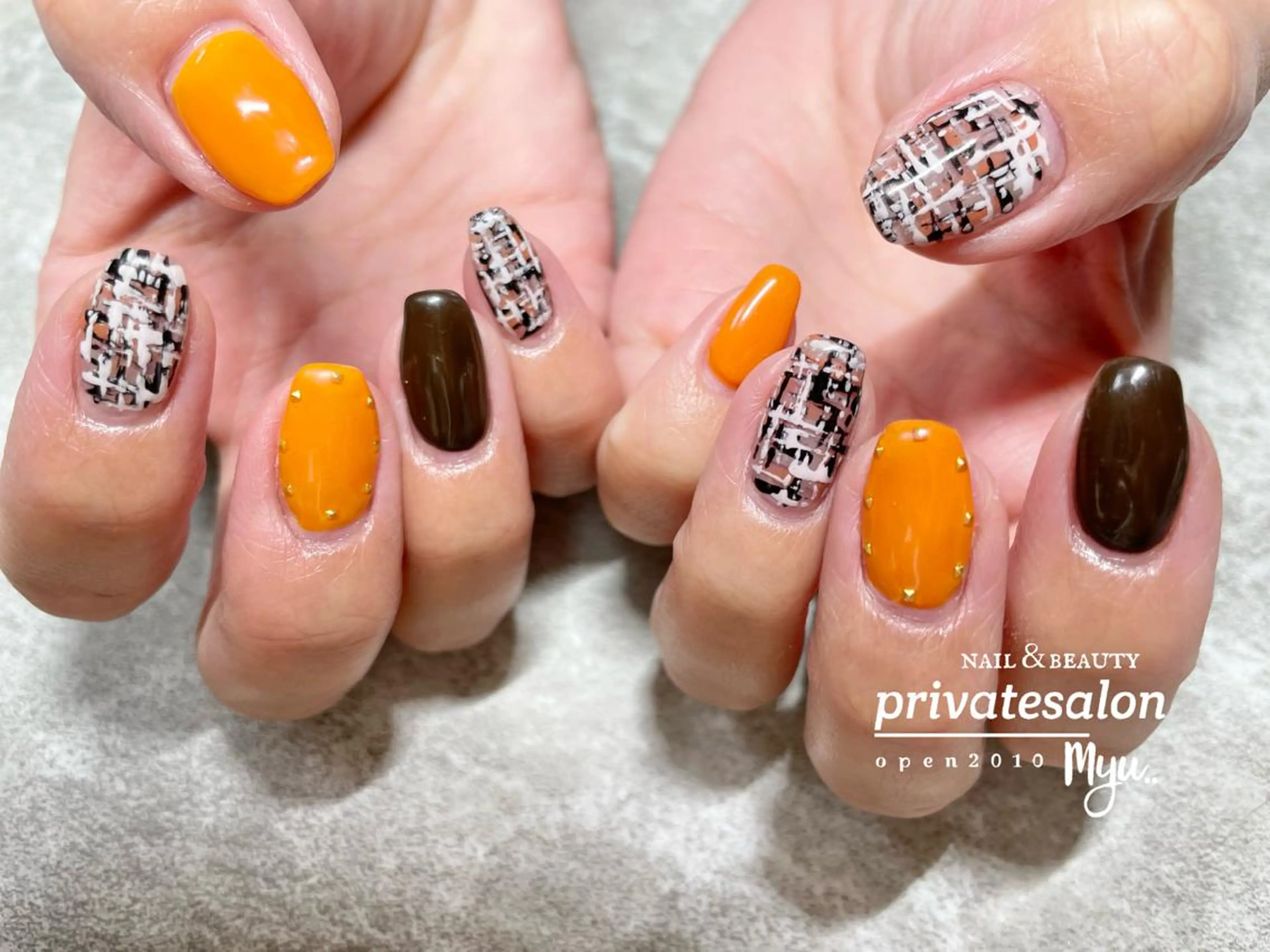ネイル アートネイル ツイードネイル Y's nailのネイルデザイン