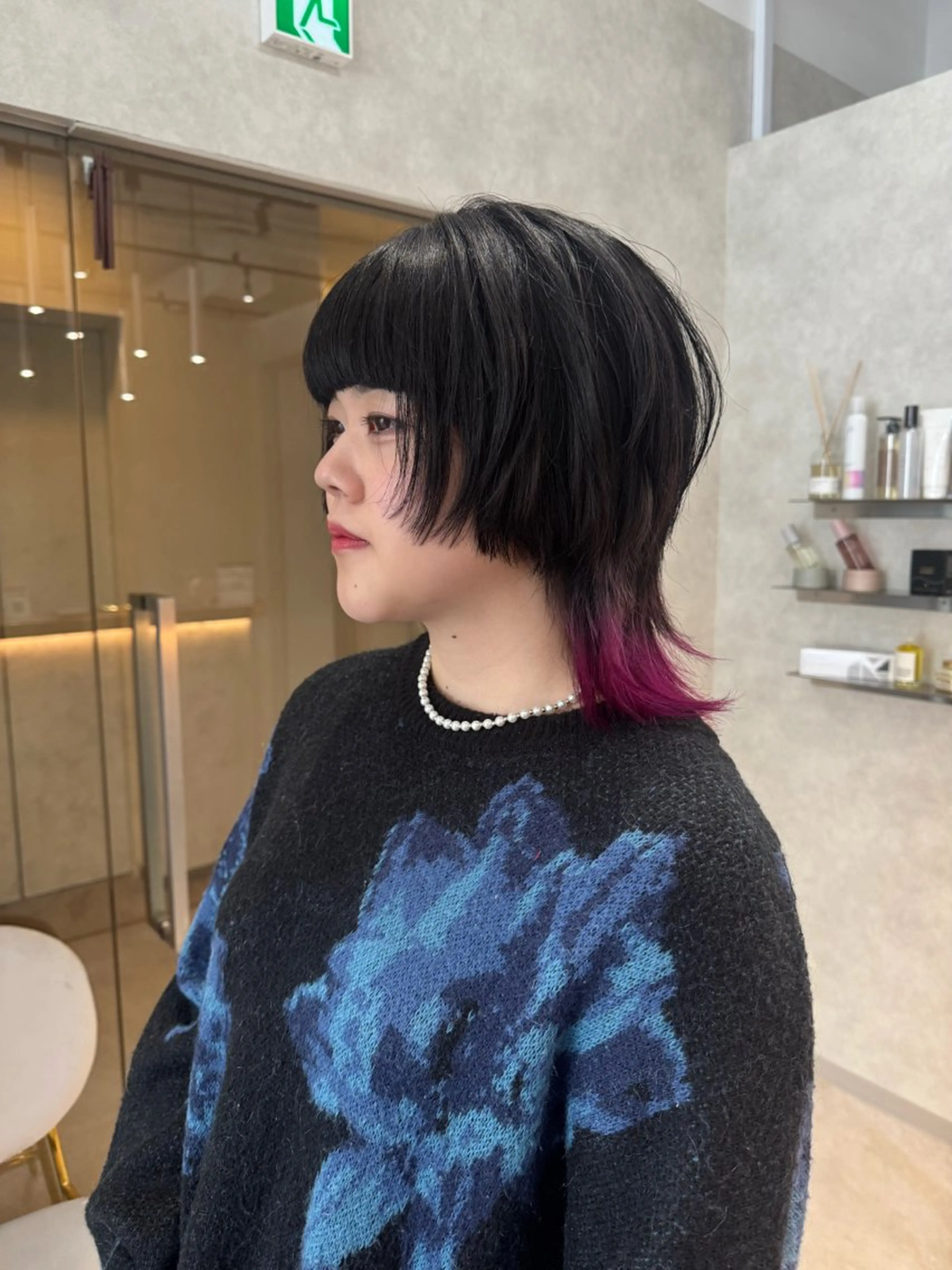 ミディアム カラー デザインカラー ピンクカラー ウルフカット カット ヘアカラー トリートメント Mahoメンズヘア 🦋デザインカラーのヘアスタイル