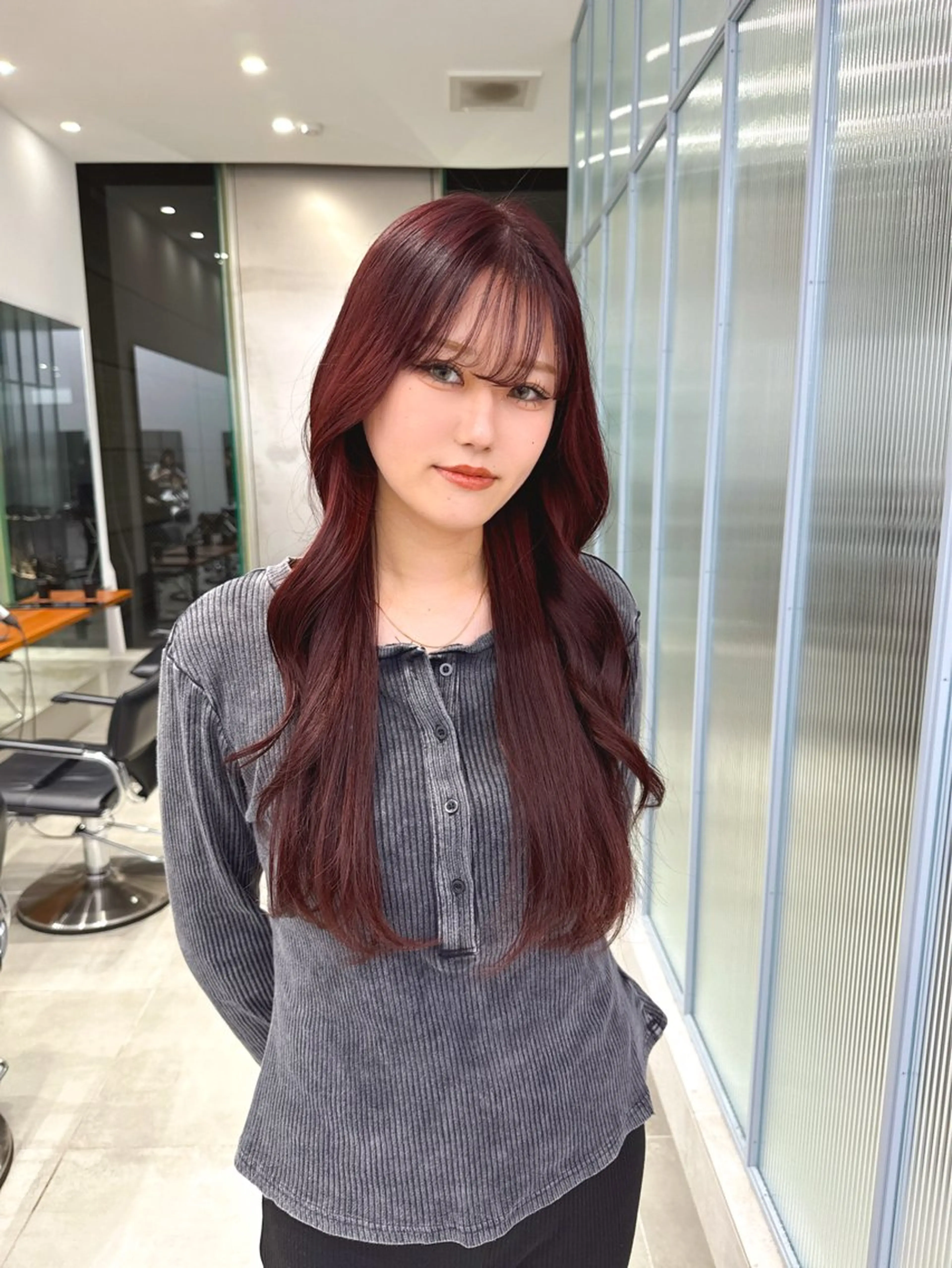 ロング カラー ヘアカラー ひかり／ショート ／似合わせカットのヘアスタイル