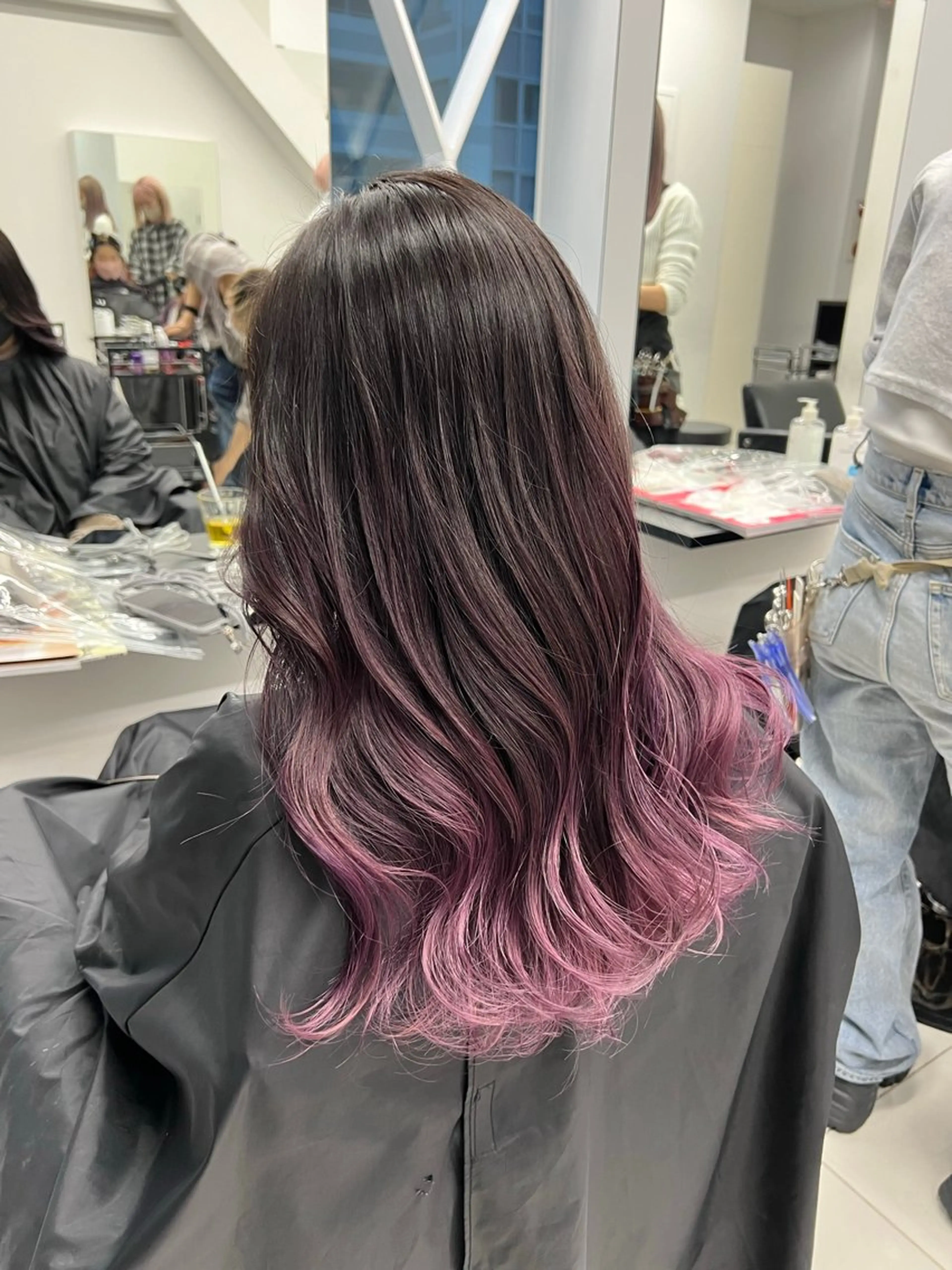 ミディアム カラー ブリーチ グラデーションカラー ヘアカラー トリートメント ⭐️無料!カット モデル募集⭐️夕貴のヘアスタイル