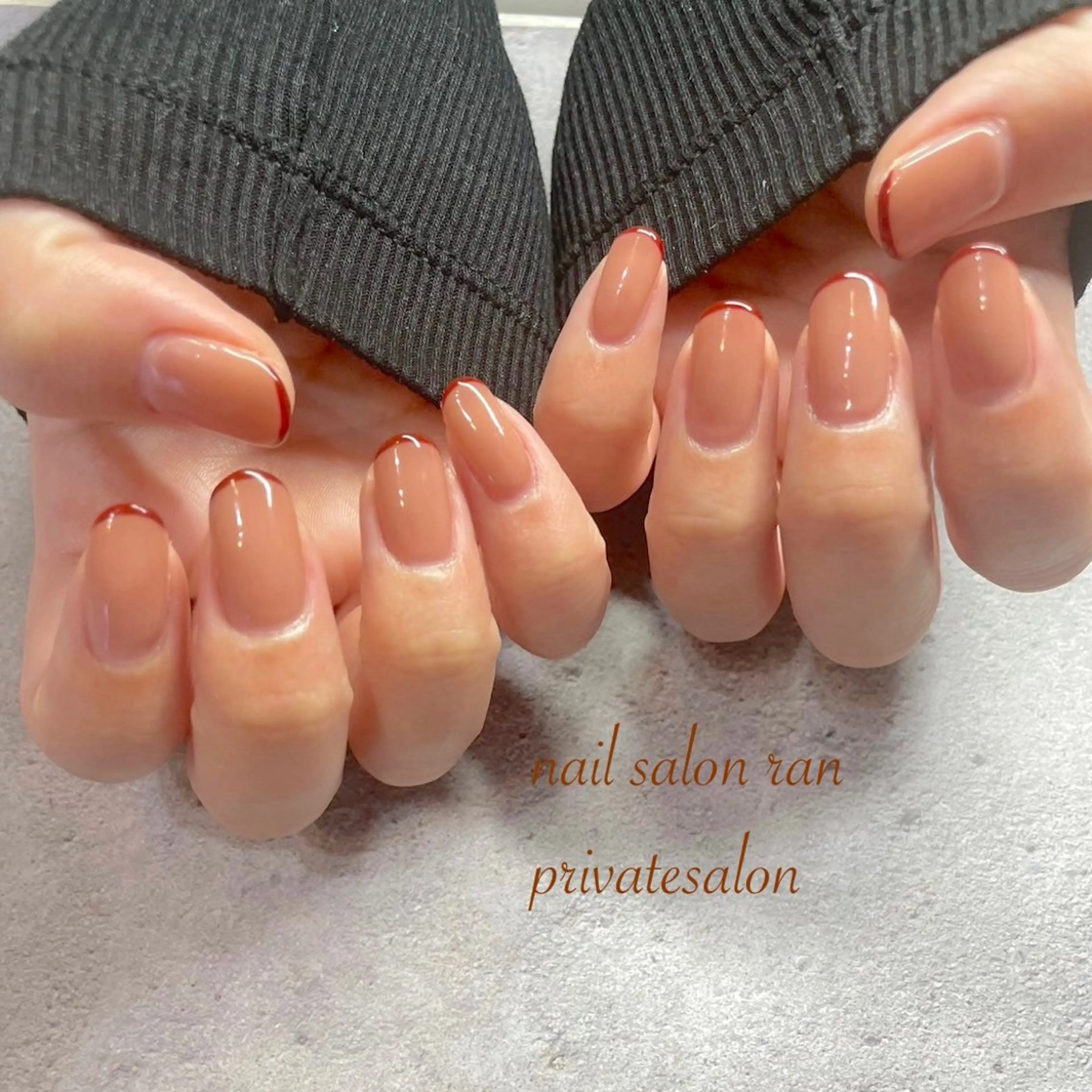 ネイル ボルドー フレンチネイル ハンドネイル ハンドケア nailsalon ranのネイルデザイン