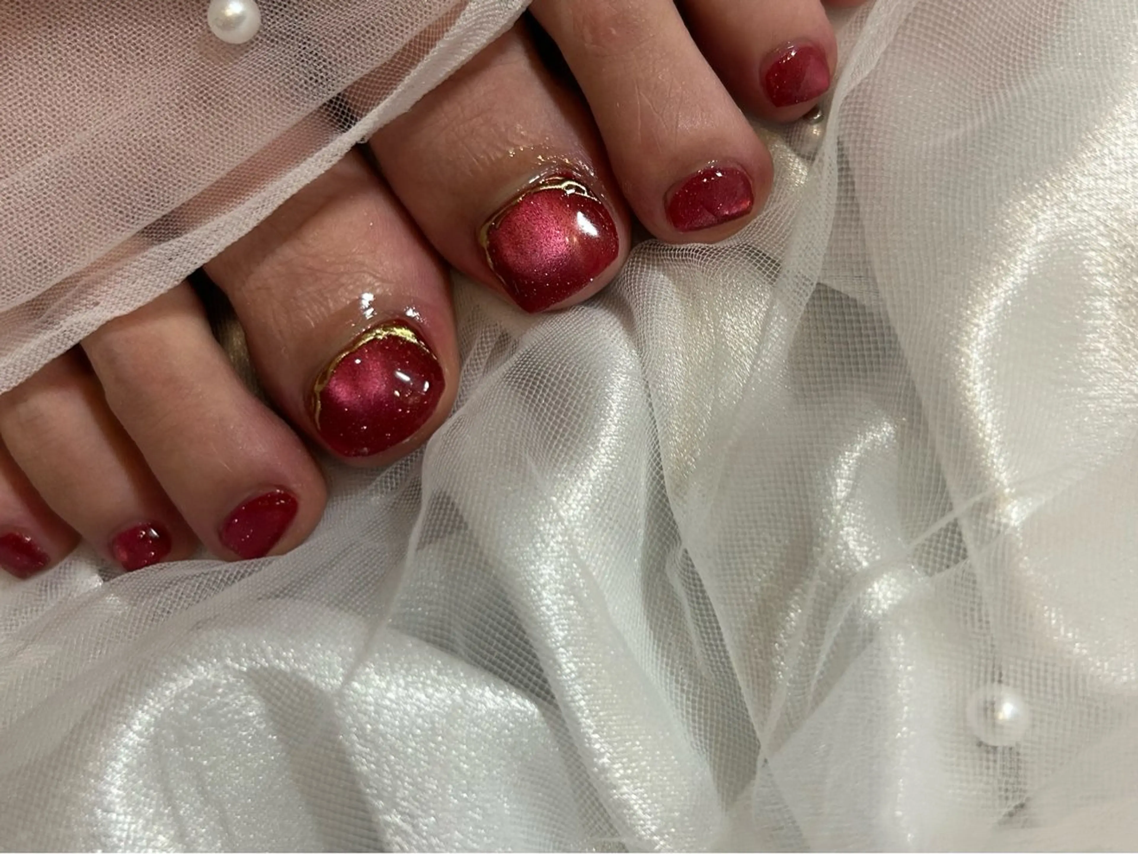 ネイル マグネットネイル フットネイル riri. nail salonのネイルデザイン