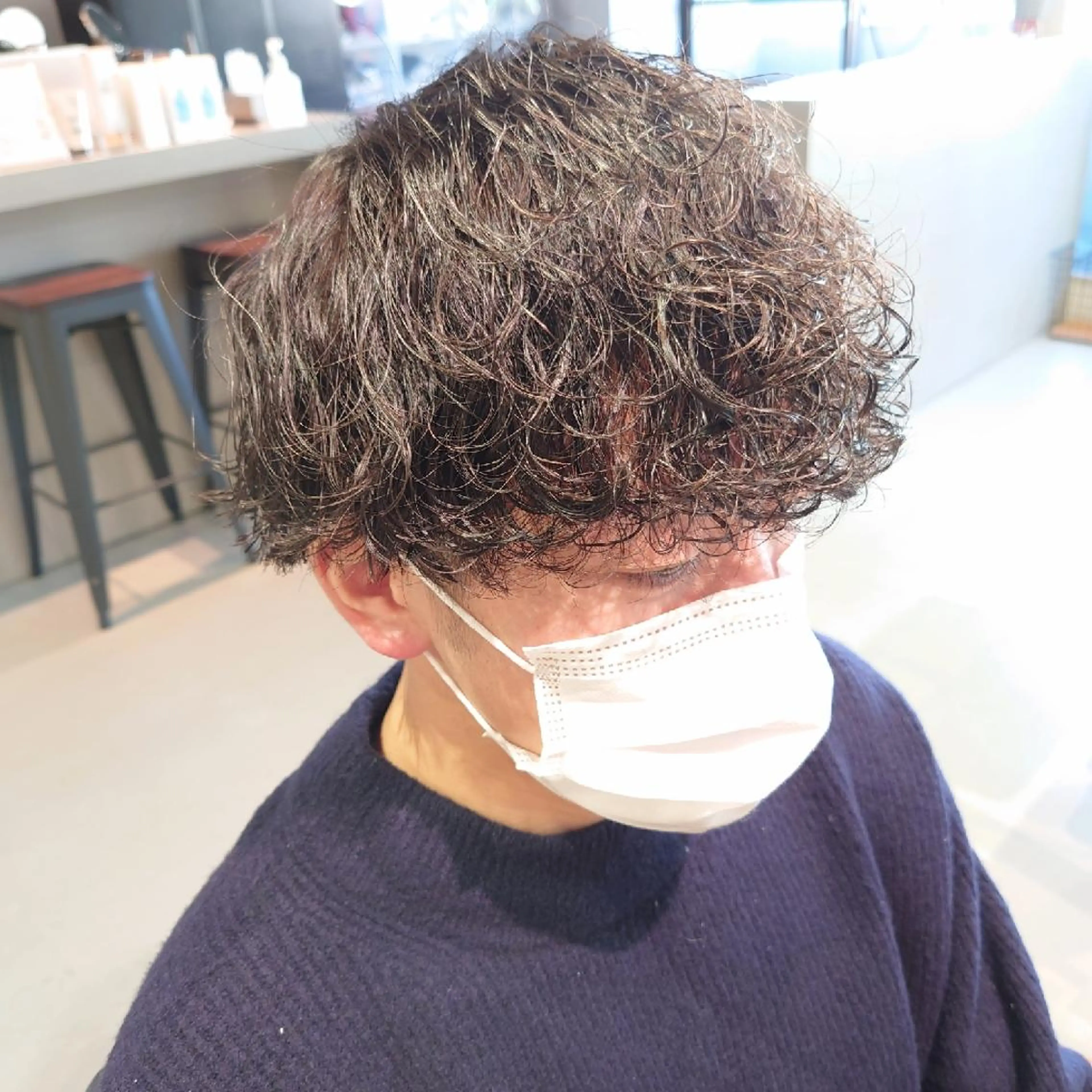 ショート メンズ パーマ iss所属・メンズ/パーマ特化 /波巻き/林洋平のヘアスタイル