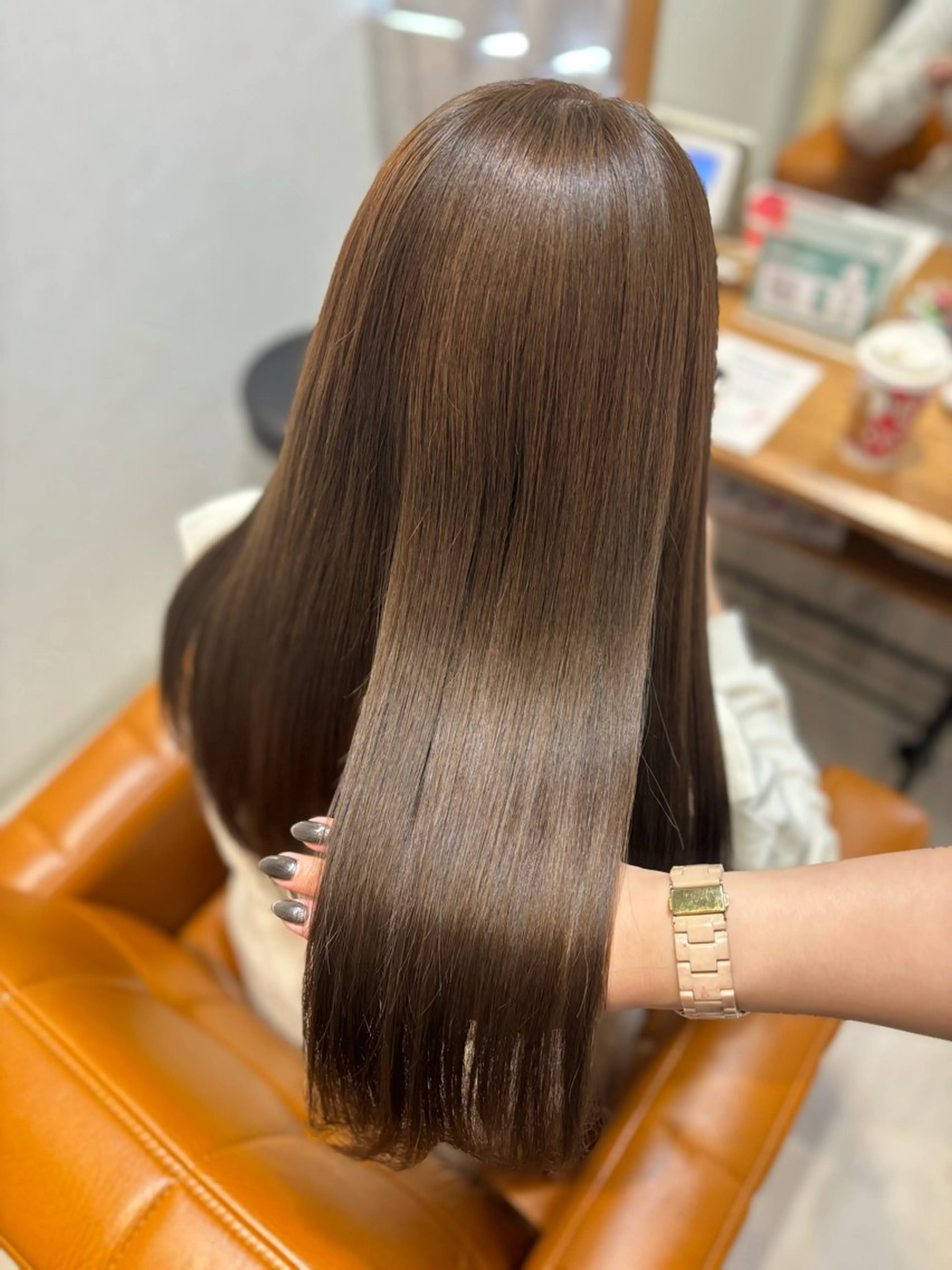 縮毛矯正 トリートメント 【完全個室】髪質改善 暖色カラー/山崎唯奈のヘアスタイル
