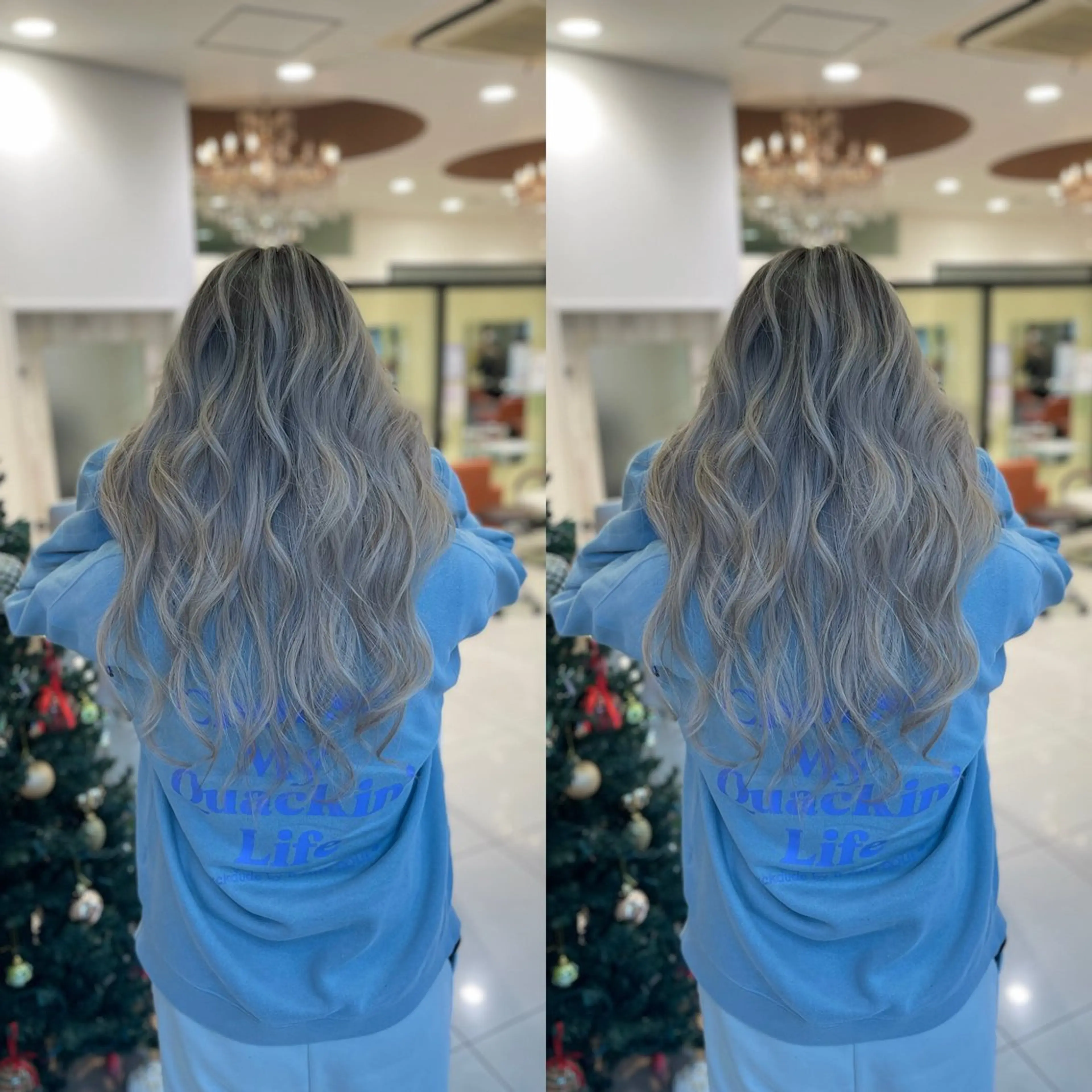 ロング ヘアカラー トリートメント Y Uのヘアスタイル