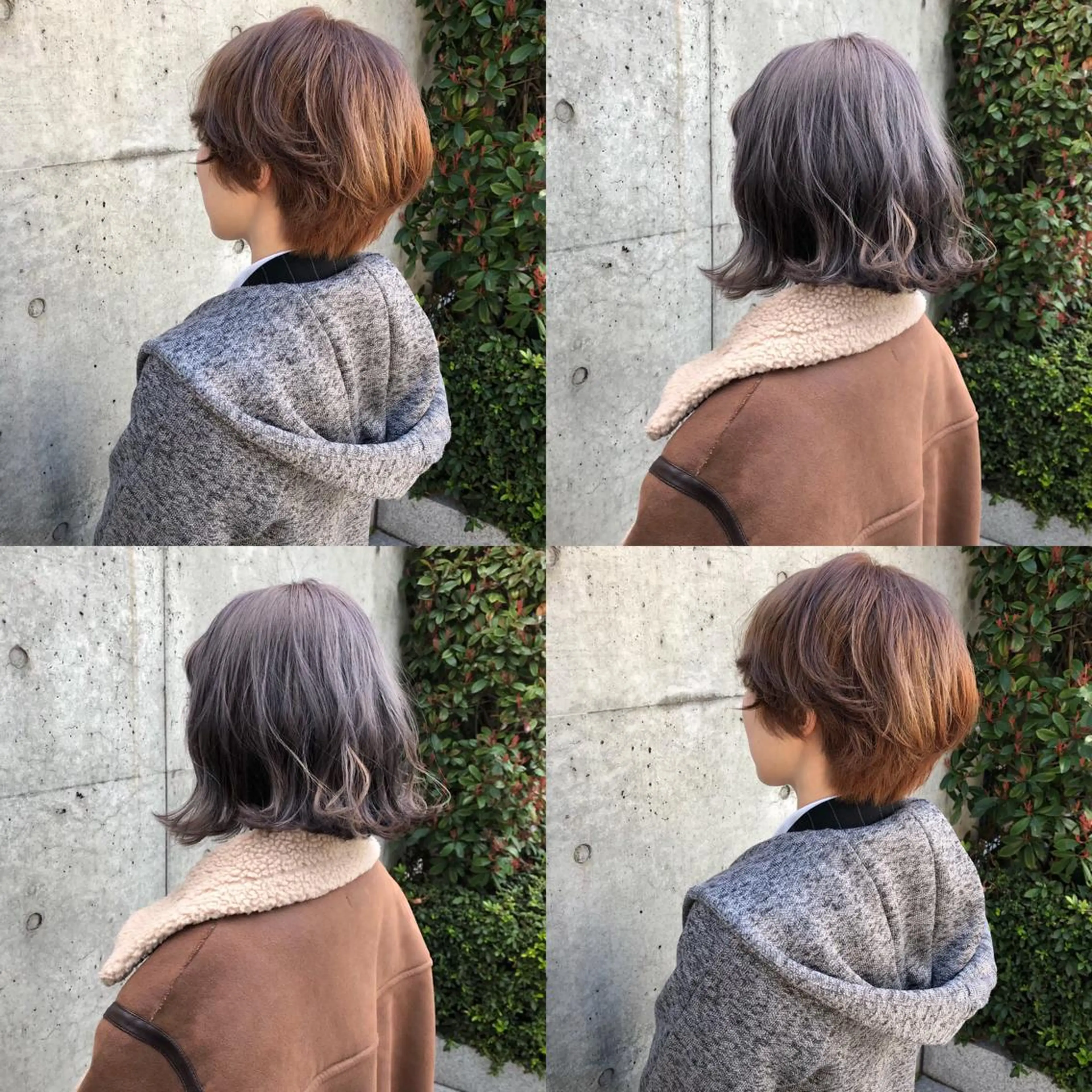 ミディアム カラー JuNブリーチに 縮毛矯正するプロのヘアスタイル