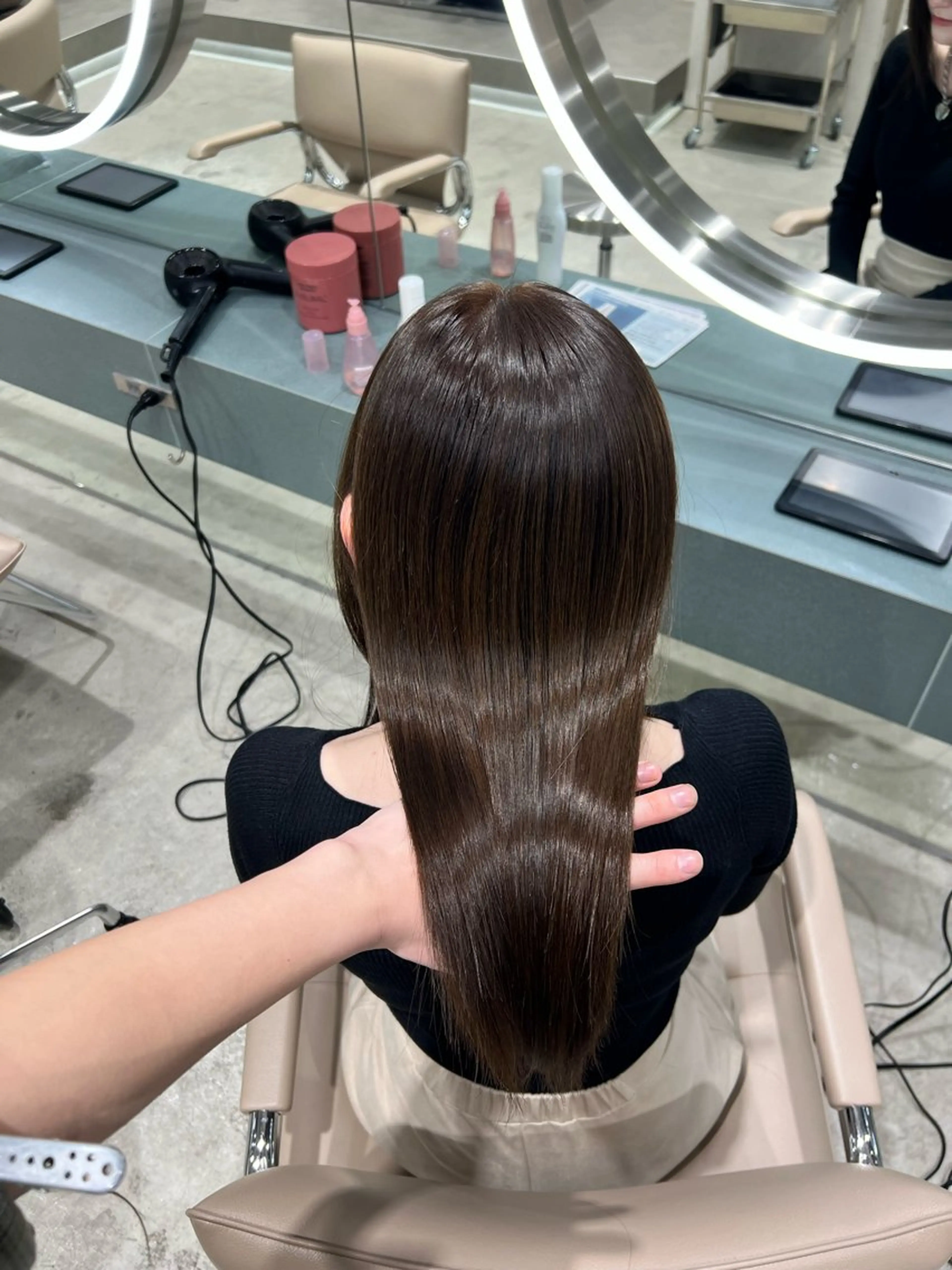 ミディアム カラー ヘアカラー トリートメント ✨髪質改善 縮毛矯正 艶髪 立川 コウキ✨のヘアスタイル