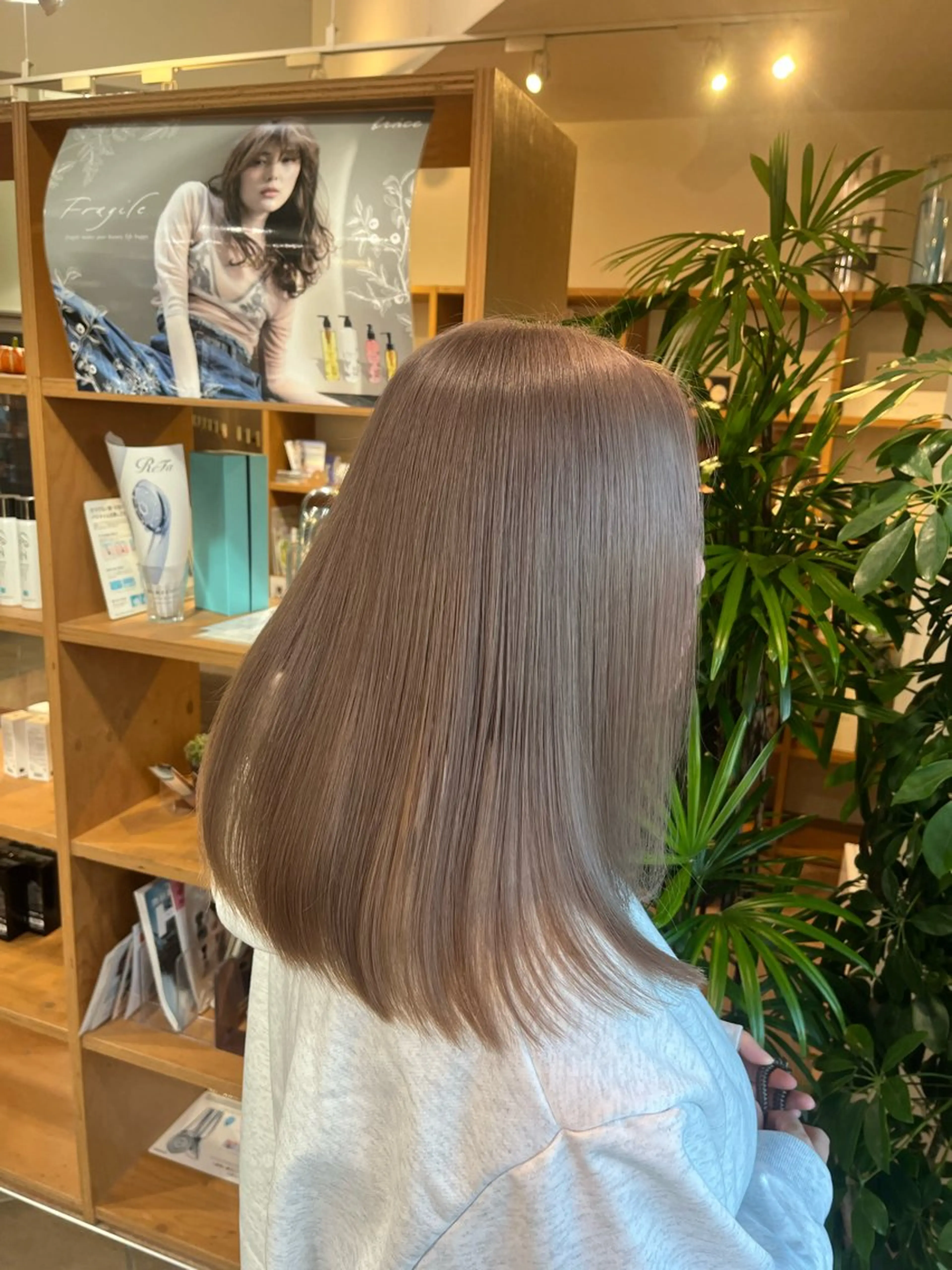 ブリーチ2回+カラー+2step Aujuaトリートメント🐐🍃の写真