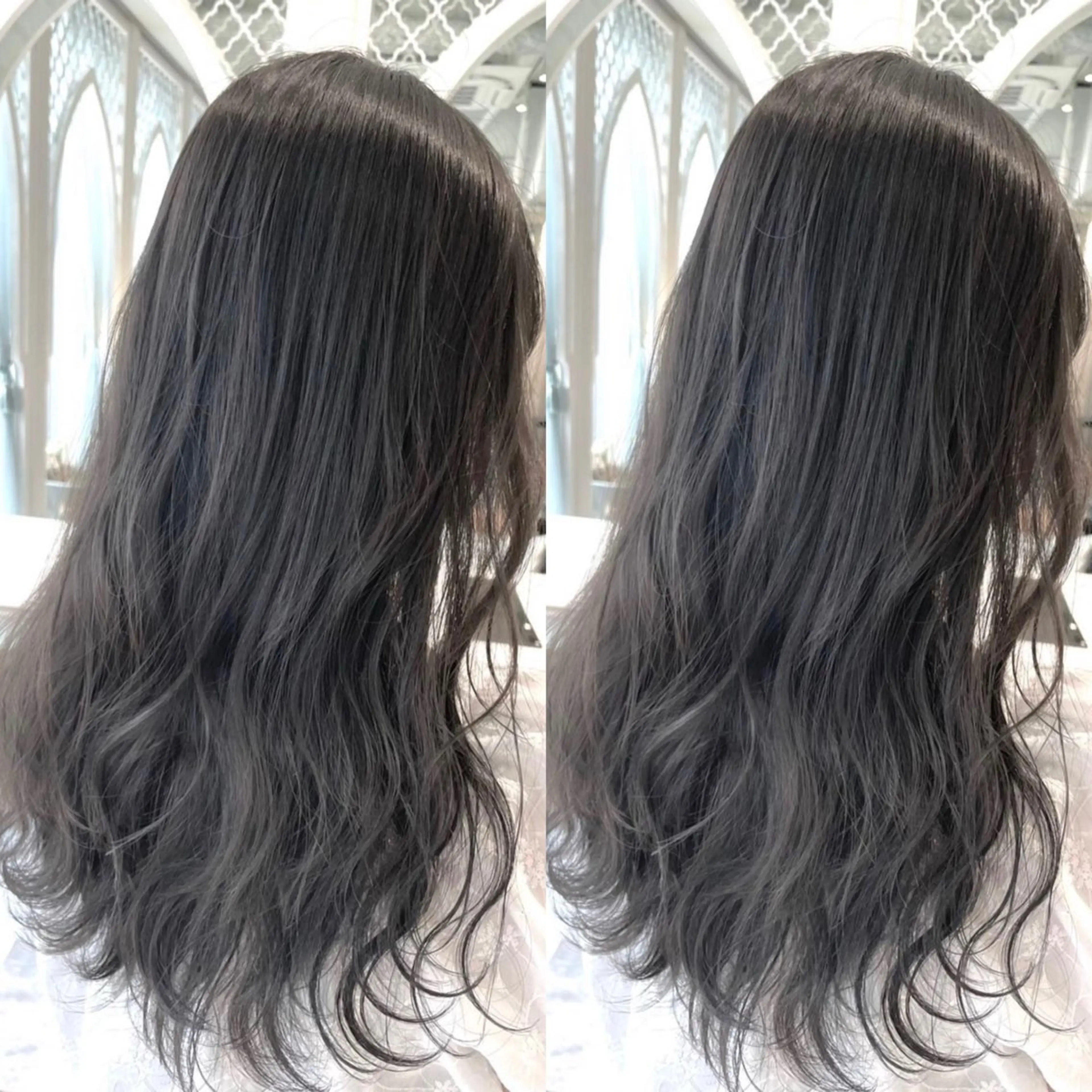 ロング 服部大地/ブリーチ 無しWカラー髪質改善のヘアスタイル