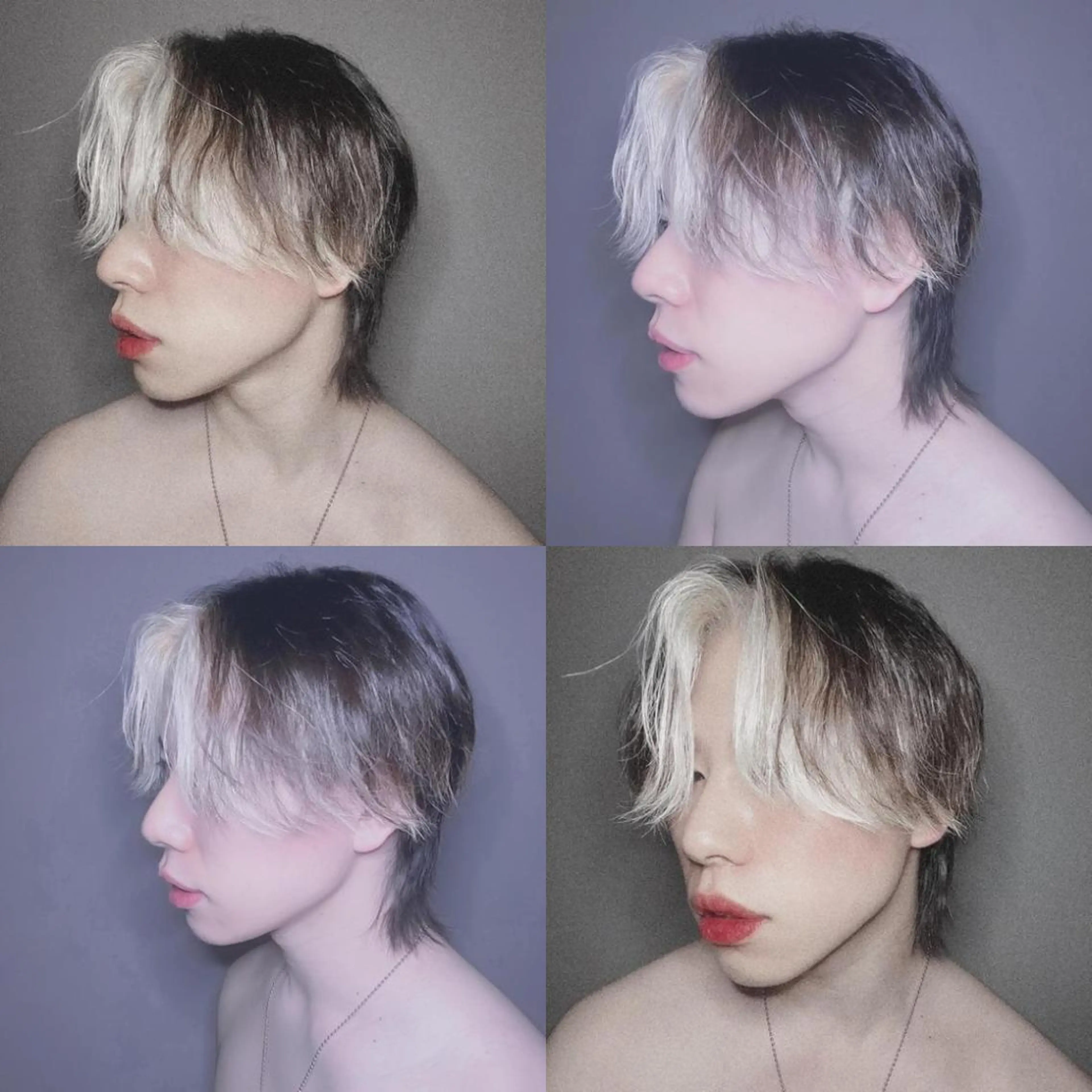 【メンズヘアセット】コテを使ったセットです。ツイスト、スパライラル、パーマ風セットセンターパートセット韓国ヘアセットの写真