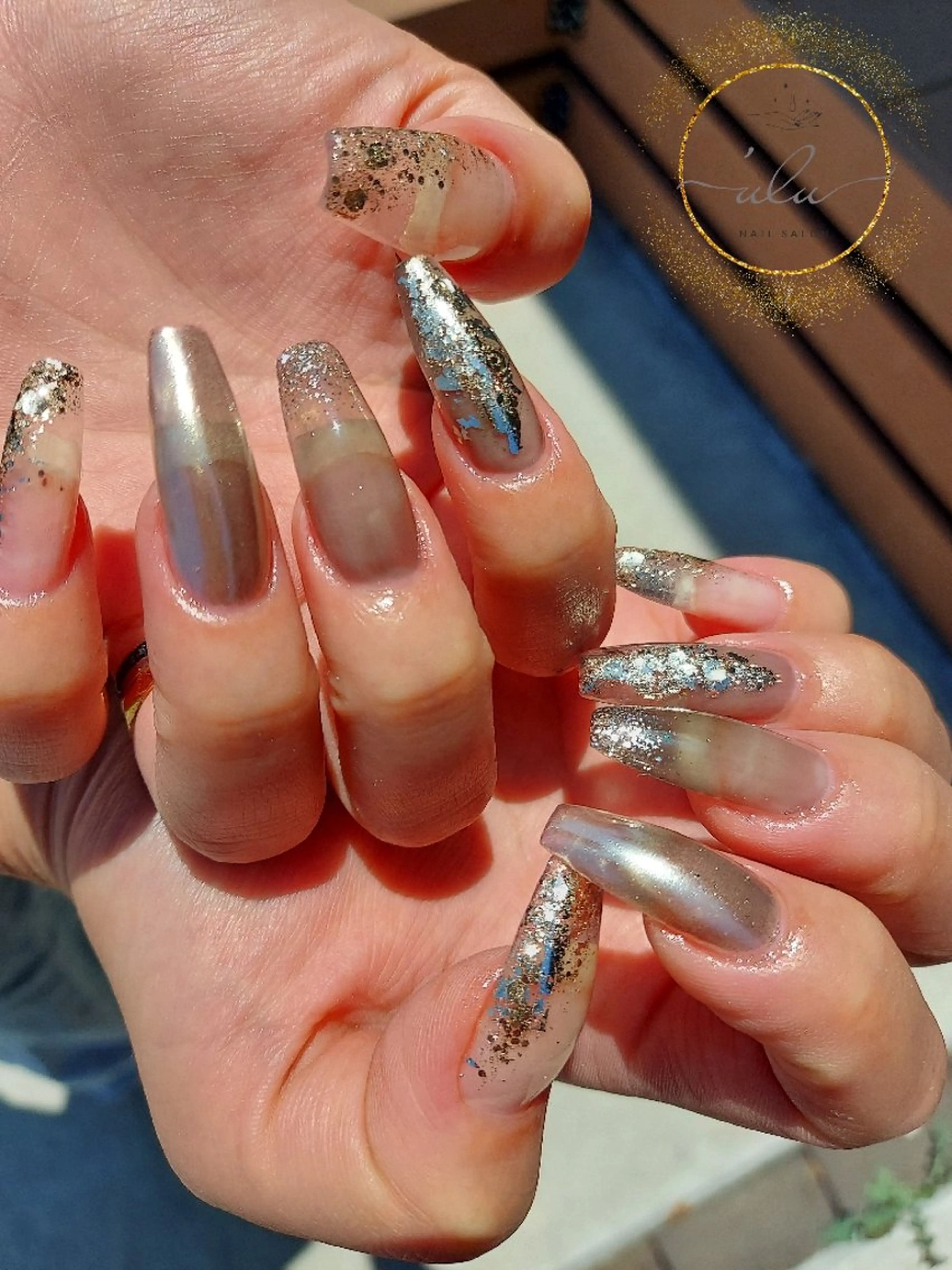 ネイル ミラーネイル ハンドネイル Nailsalon 'uluのネイルデザイン