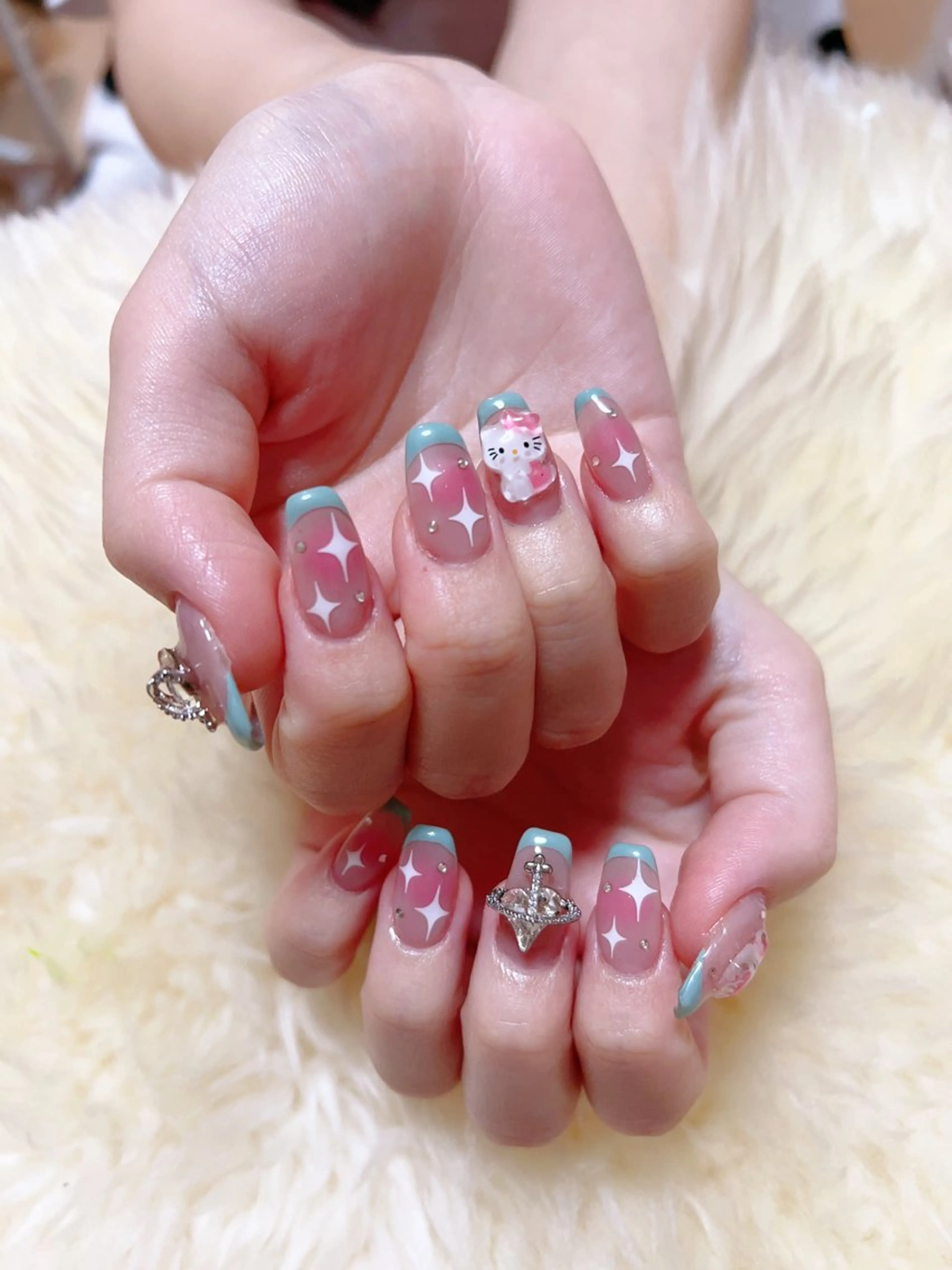 セミロング ハンドネイル ハンドケア 💜MIYA nail川崎店のネイルデザイン
