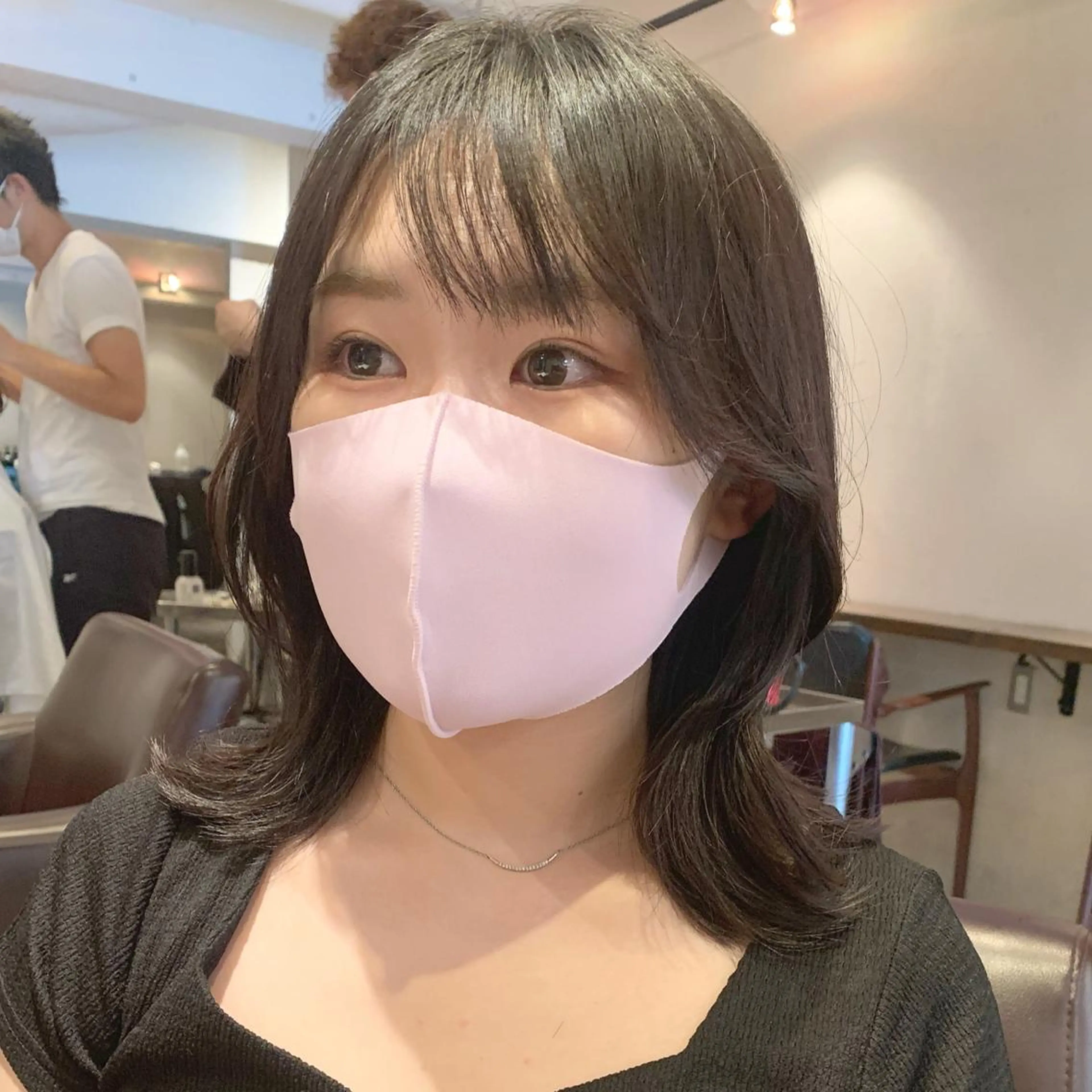 ミディアム カラー カット ヘアカラー トリートメント ヘッドスパ ヘアセット 透明感/オリーブ/ グレージュ/YUKAのヘアスタイル