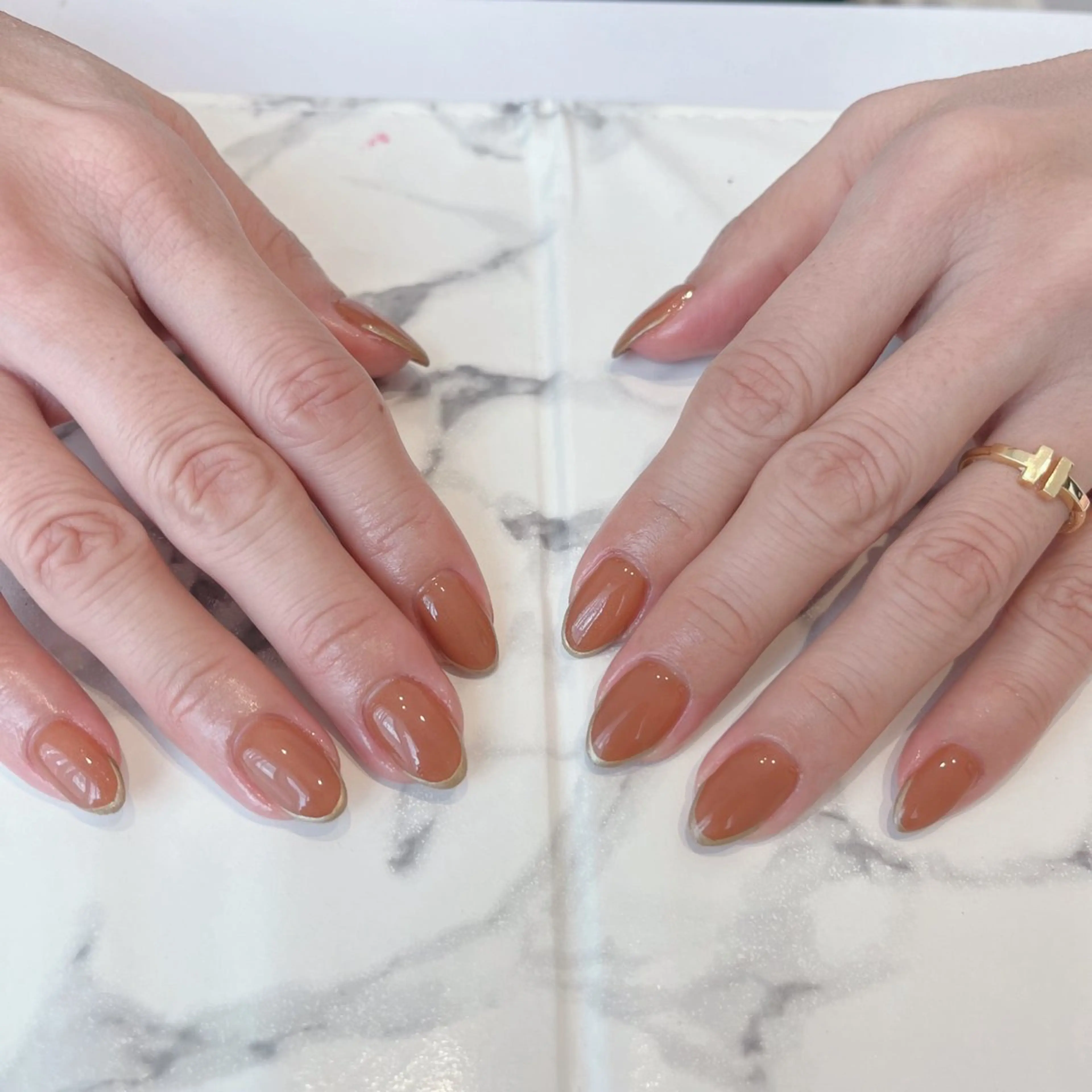 ネイル ブラウン フレンチネイル ワンカラーネイル シンプルネイル salon. Pualaのネイルデザイン