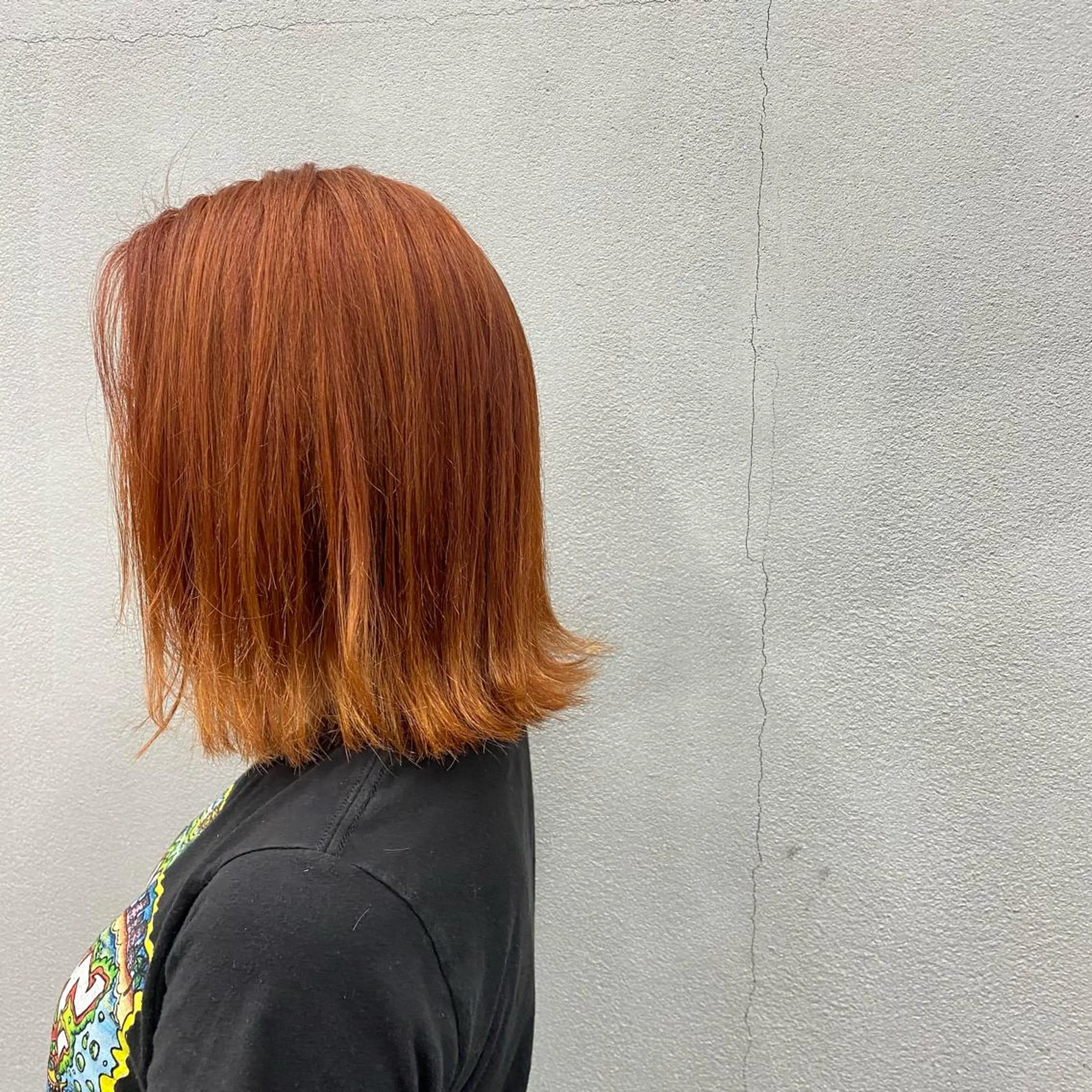 ショート カラー オレンジ N/デザインカラー 🌿ナギのヘアスタイル