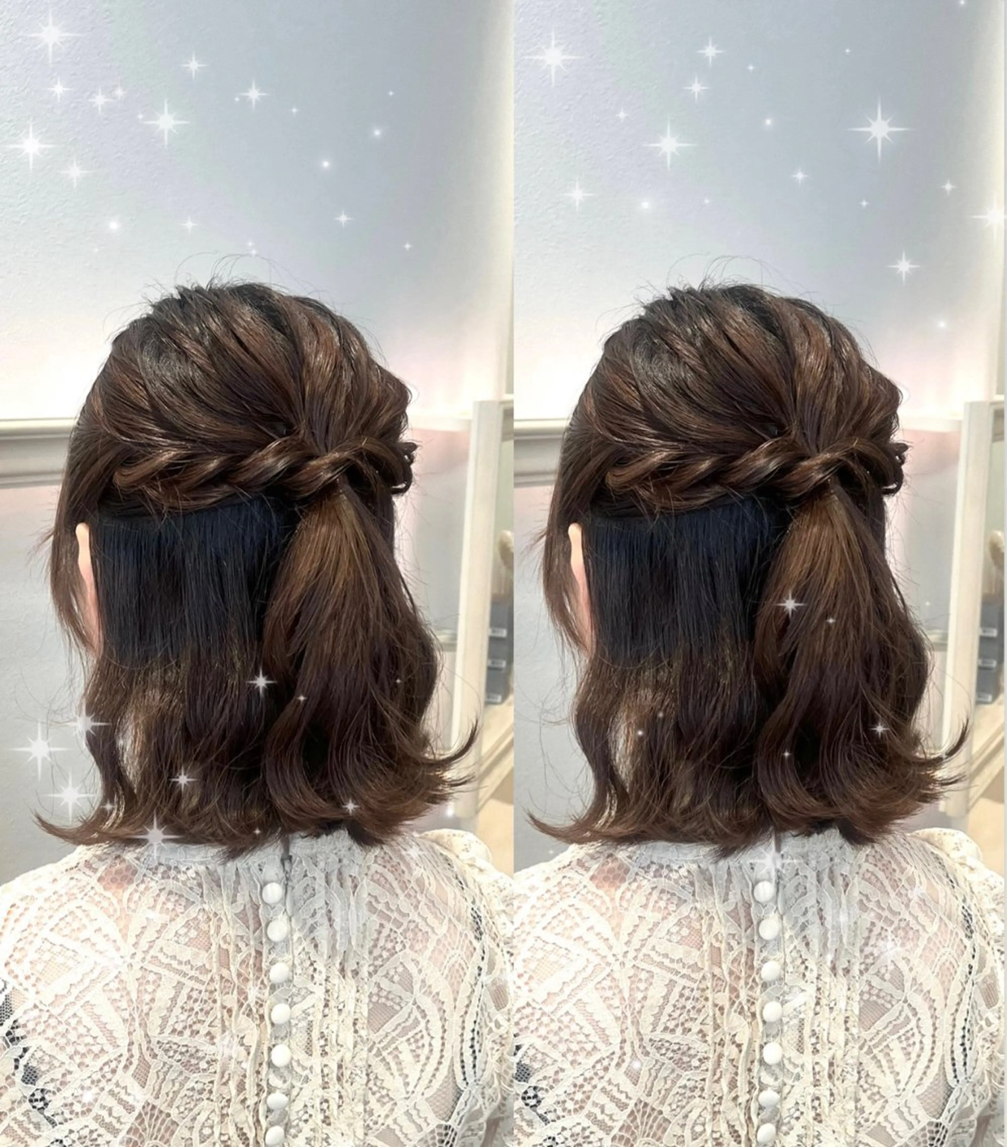 ミディアム ヘアセット ヘアメ/お呼ばれﾍｱ /横浜/nozomiのヘアスタイル