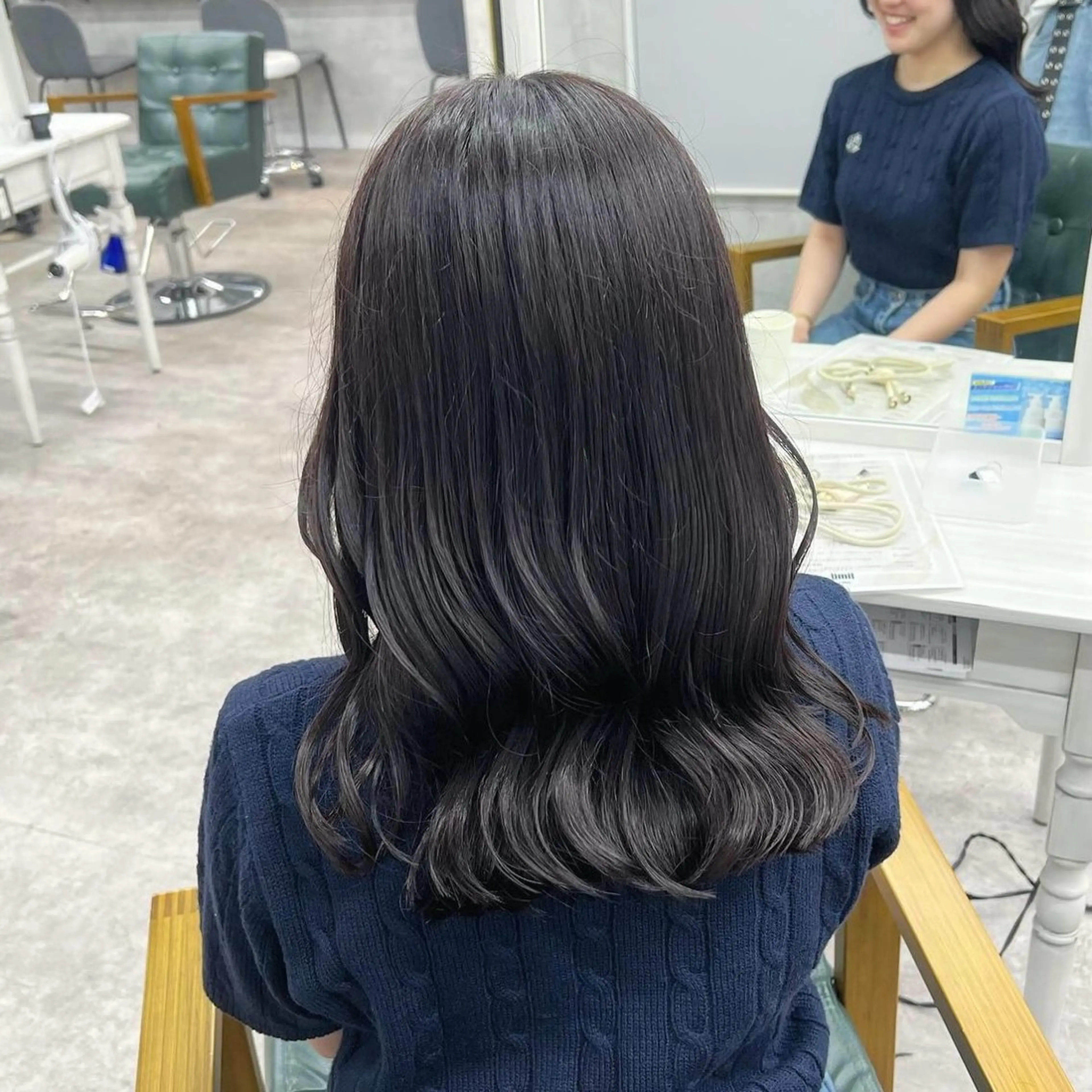 セミロング カラー ヘアカラー JUNSHIN🦋 ヘアセット／カラーのヘアスタイル