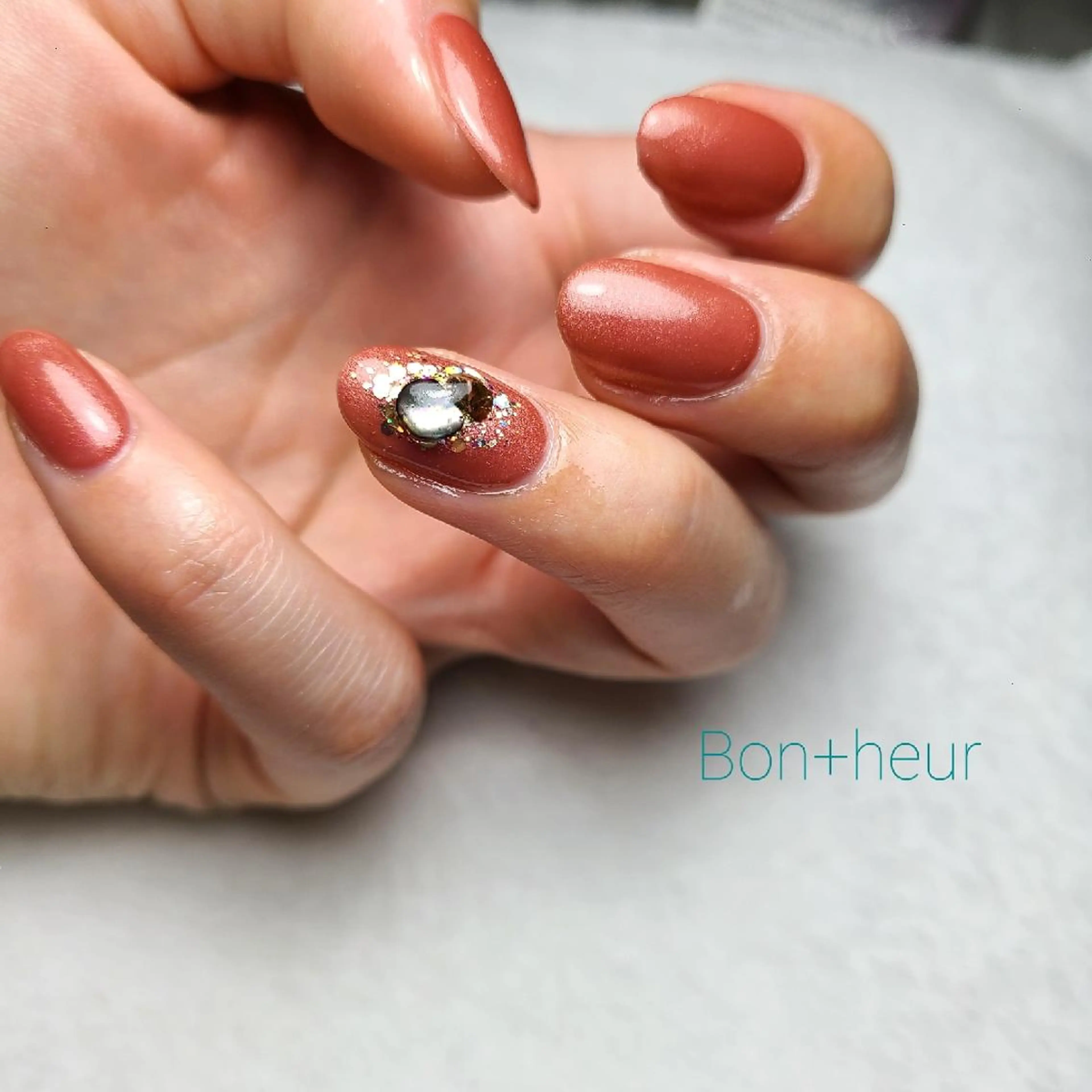 ネイル クリアネイル ジェルネイル ワンカラーネイル 冬ネイル 宮口 紗子のネイルデザイン