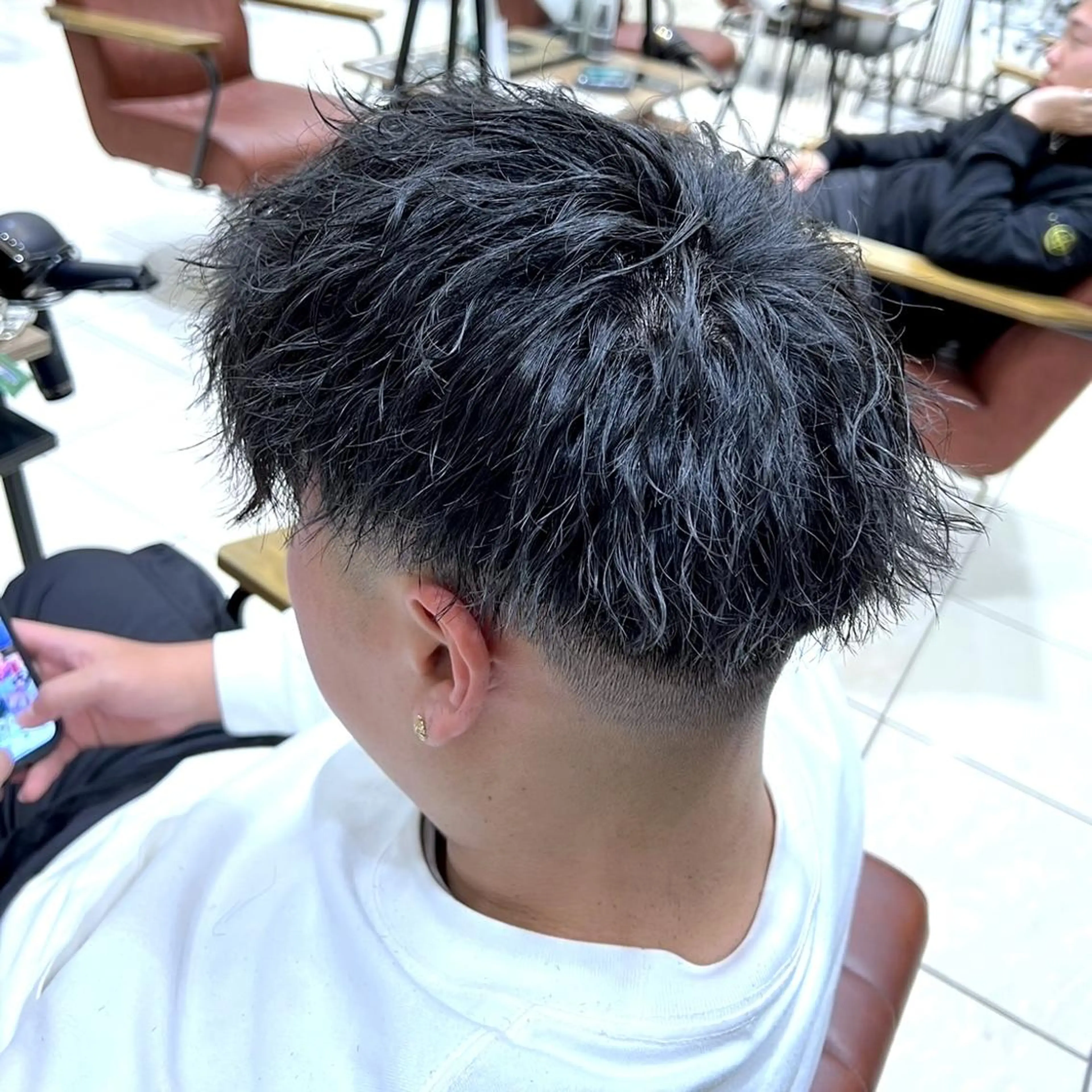 メンズ アップバング フェードカット メンズ特化/勝田駅/ 佐和駅/鈴木輝瑠/のヘアスタイル