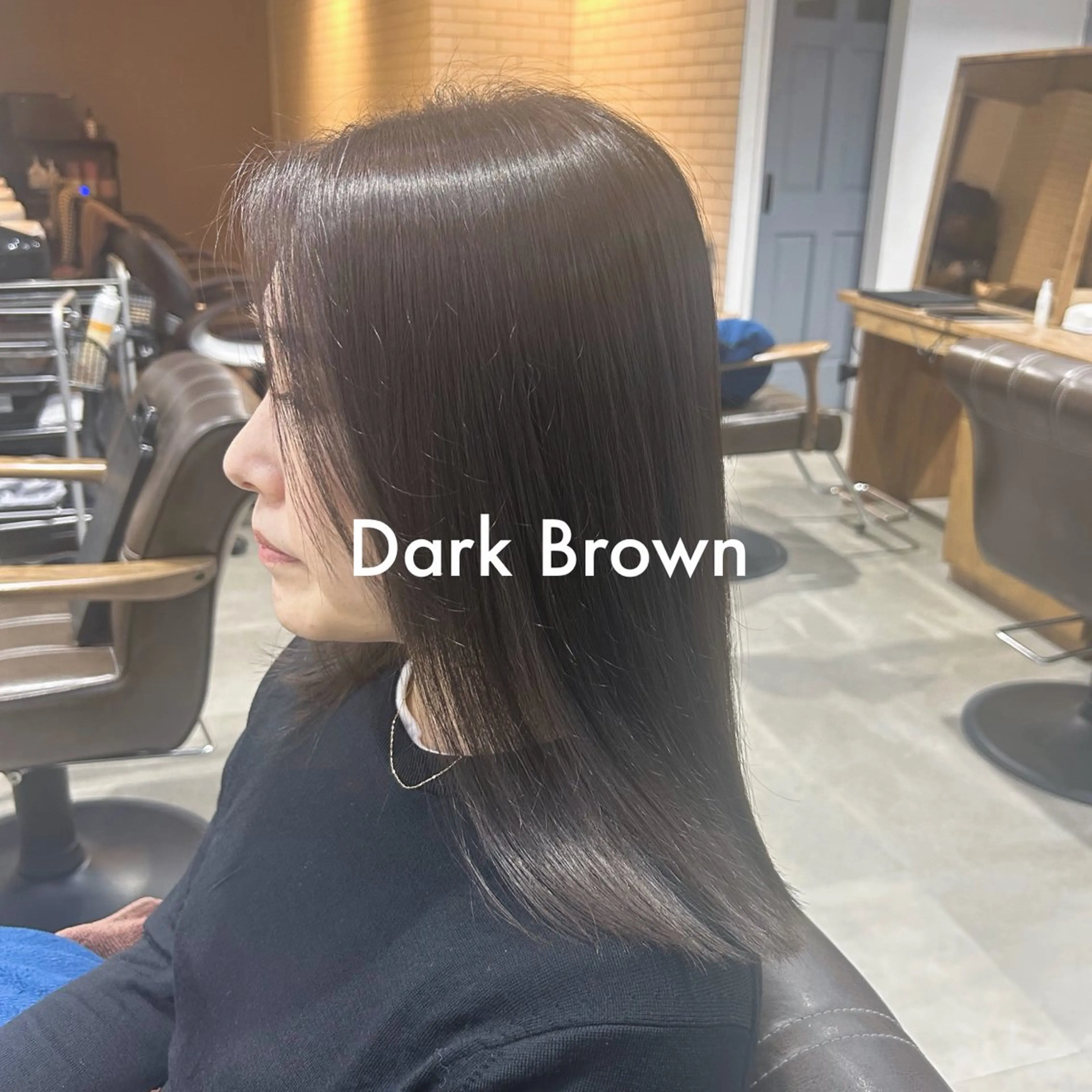 セミロング カラー ヘアカラー トリートメント Eri 🌿透明感・艶カラーのヘアスタイル