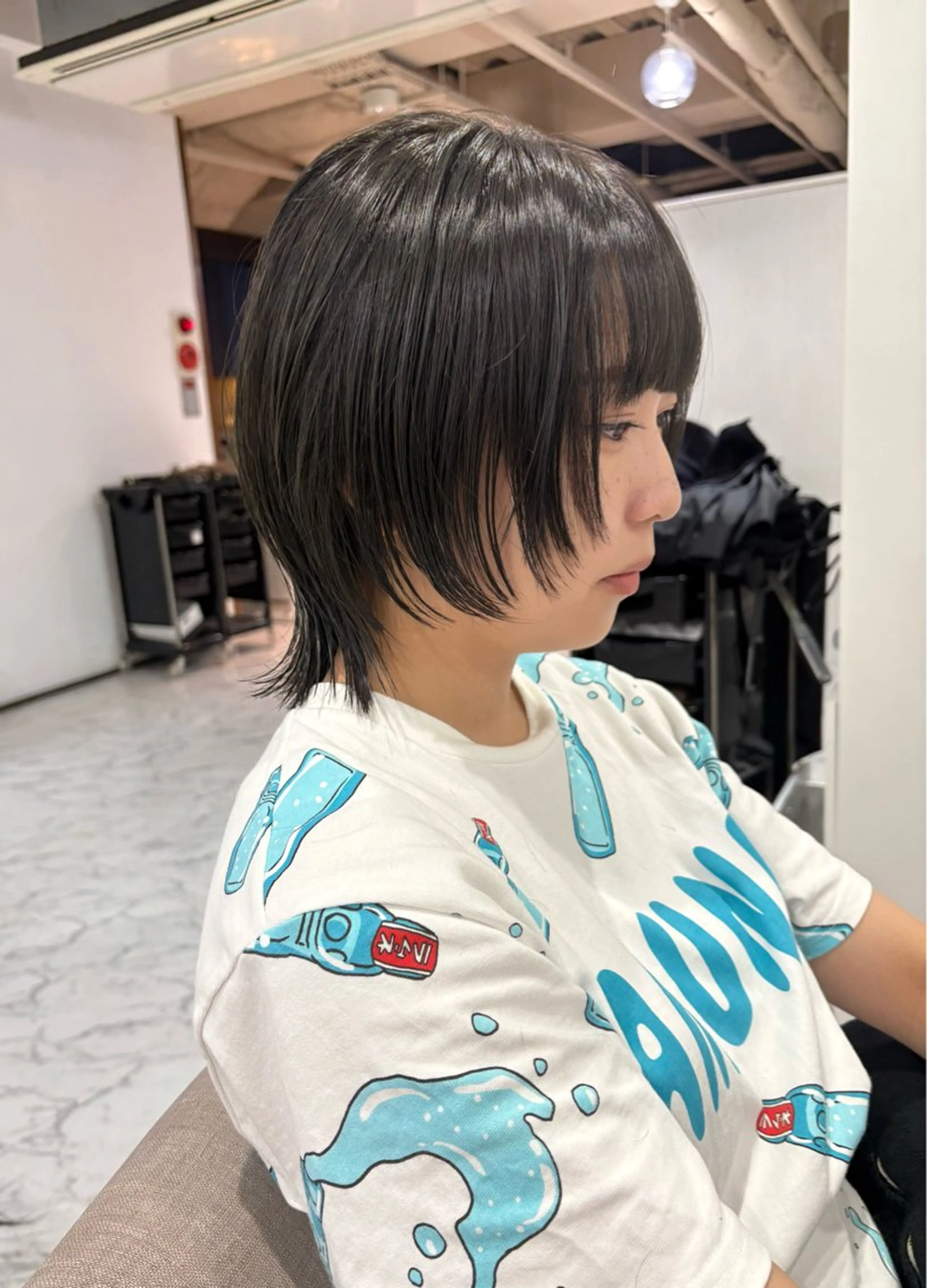 ショート ウルフ/レイヤー/ 縮毛矯正/照井友梨のヘアスタイル